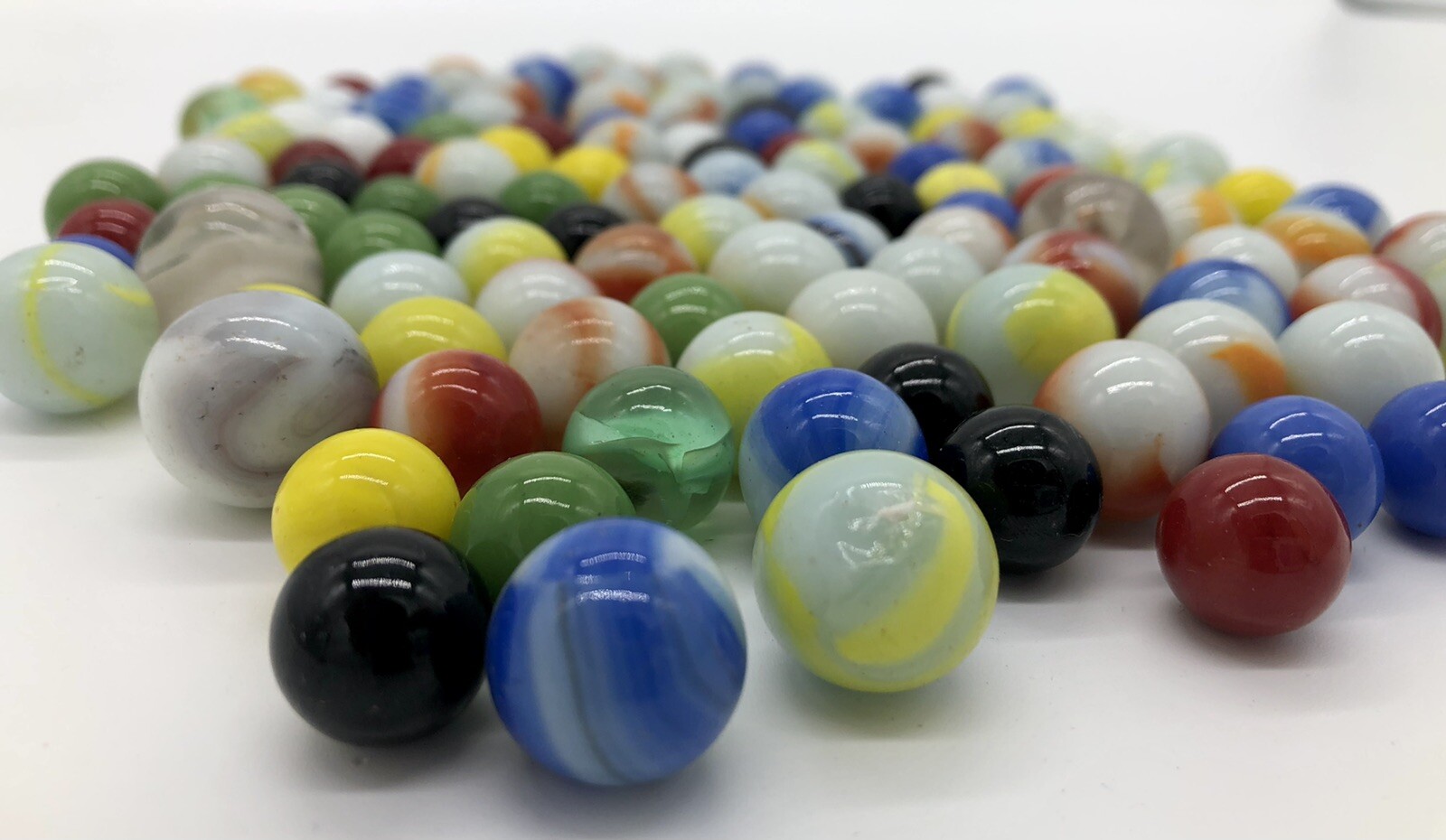 Vintage Old Marbles 100+ Ball Mason Jar Multicolor