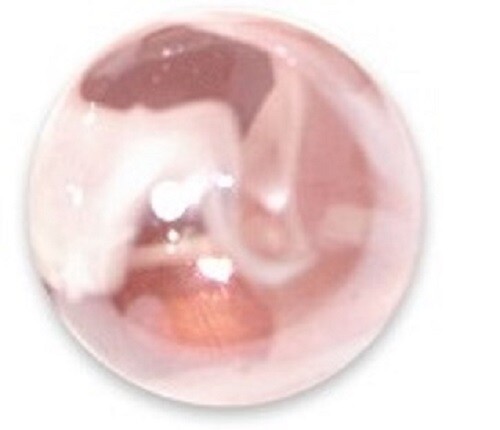 25mm Medusa Jellyfish Glass Shooter Marbles Pink w White Swirls Pack of 5