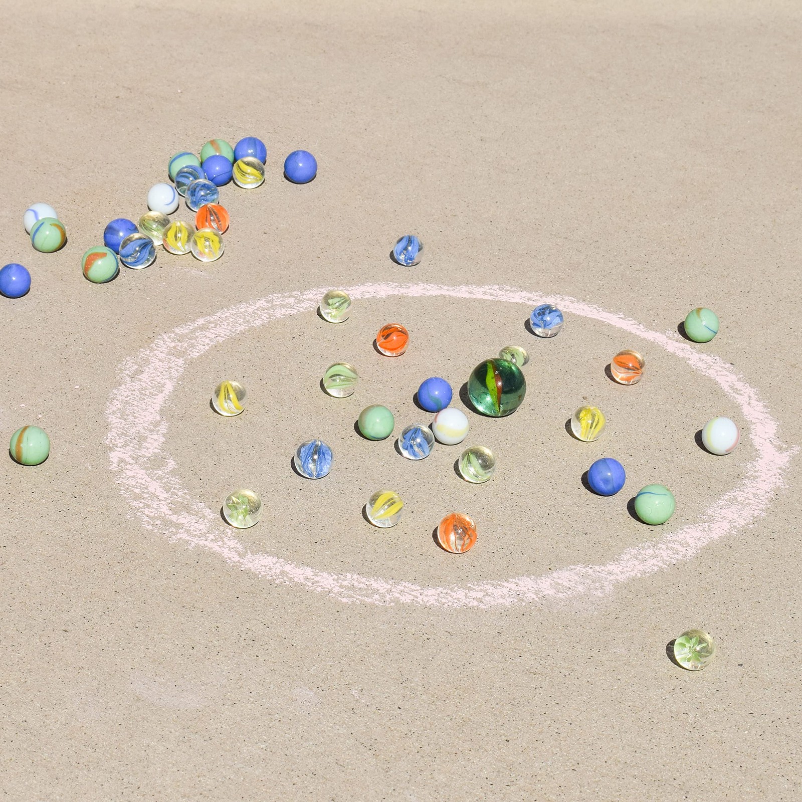 TOYMENDOUS 50 Piece Marbles – Colorful Glass Marble for Kids Games | 49 Player M