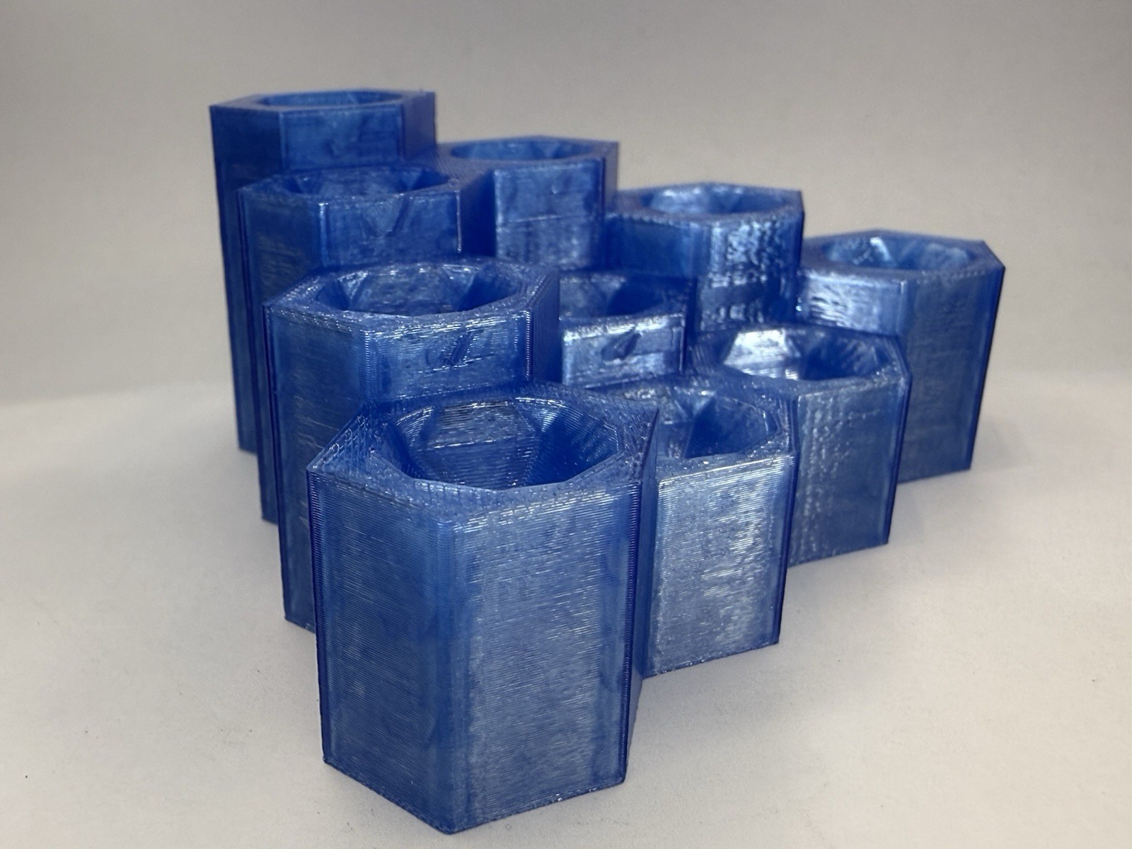 Blue Display for Marbles – For 5/8″ – .72” Marbles – Lot # 8038