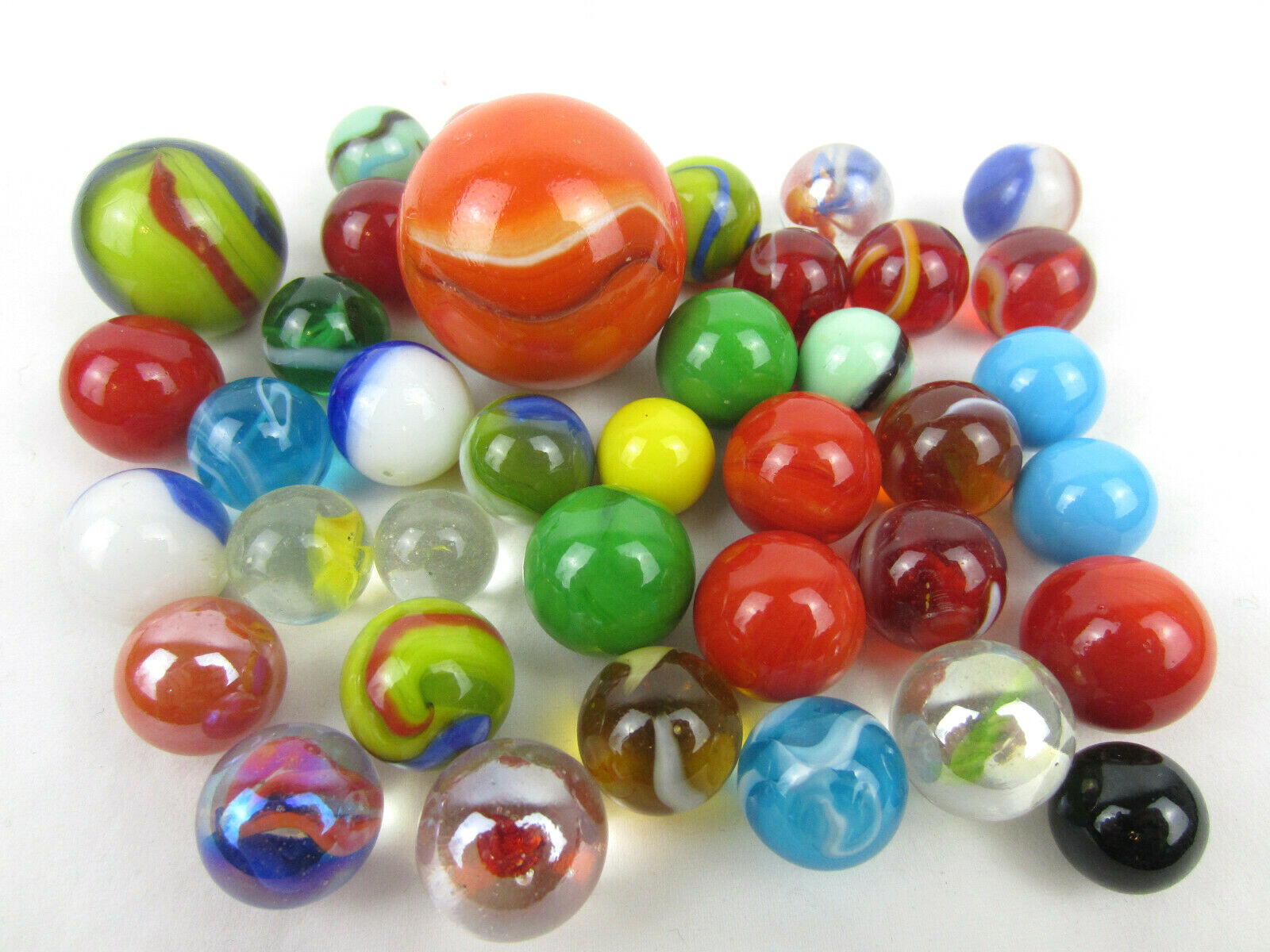 CLASSIC MARBLES Boulder Shooter glass swirl MEGA mint Random Blind Pack lot