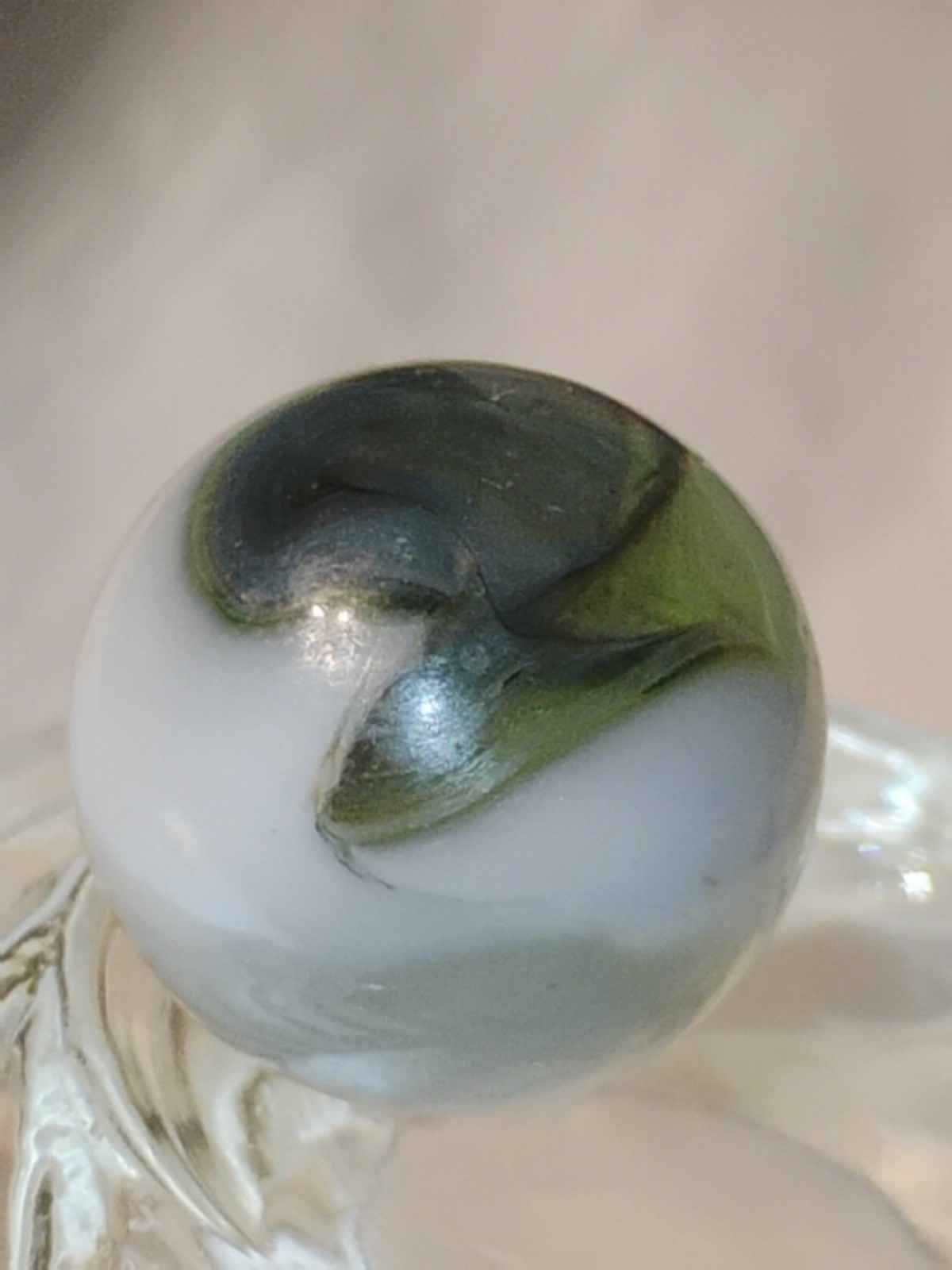 Vintage Vitro Fancy Conqueror Tigers Eye Metallic Blueish Grey Marble ?