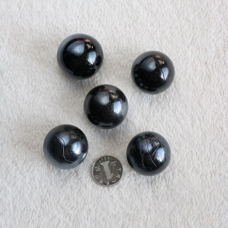 Black Glass Beads Glass Ball Marble Solid Round Sphere Decoration 16mm 22mm 24mm