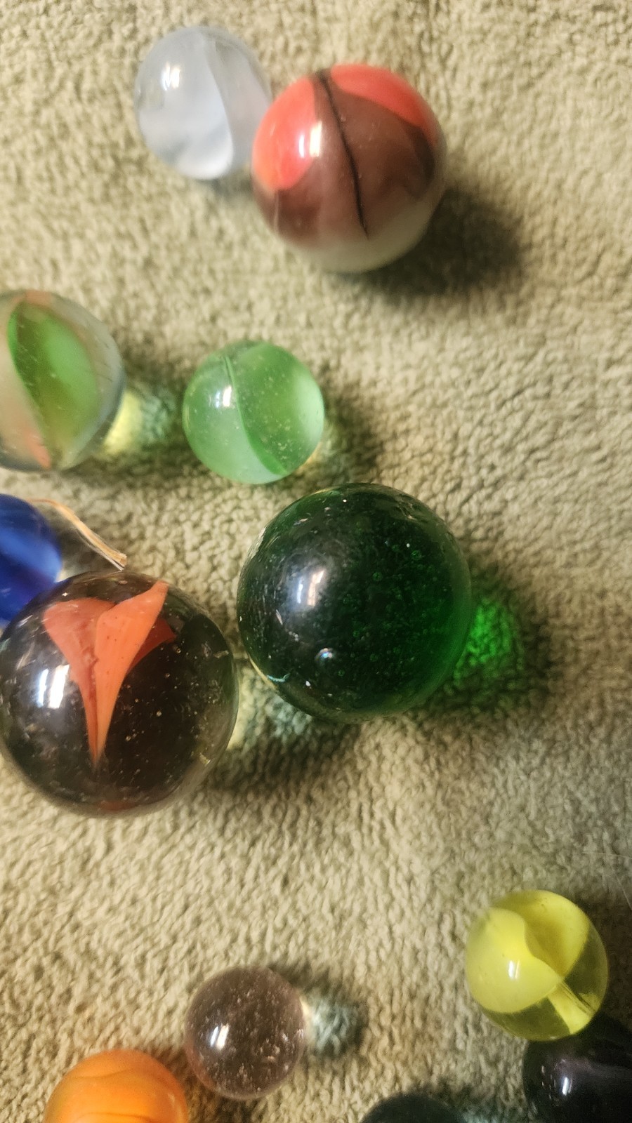 lot of vintage marbles , different assortment