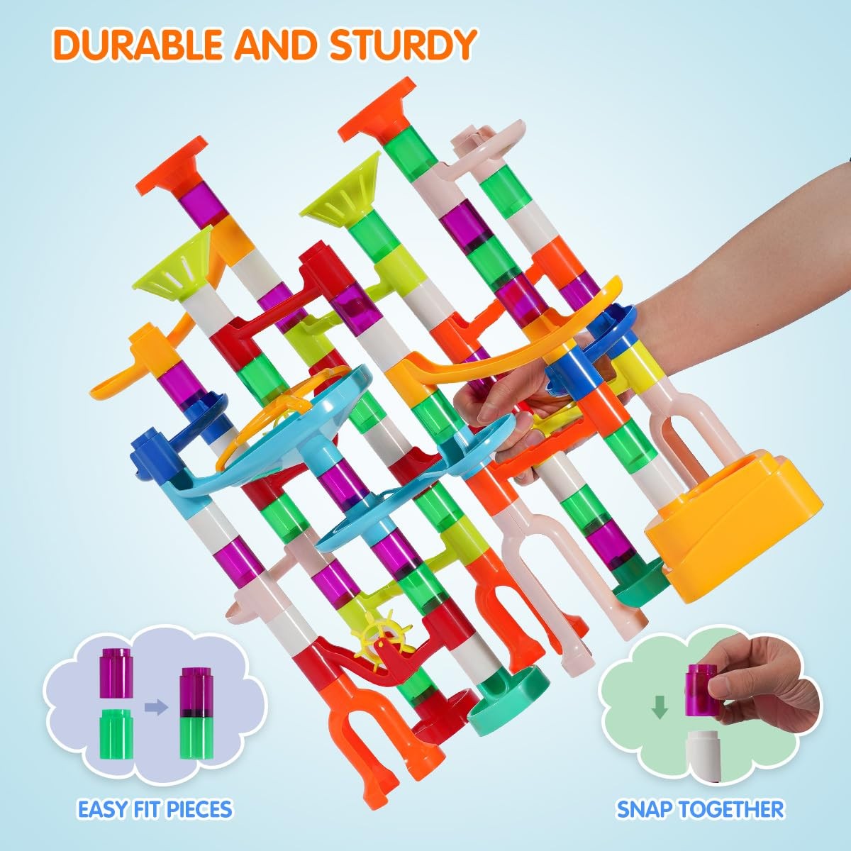 Marble Run, 135pcs Maze Game Construction Building 10cm x 30cm x 36cm