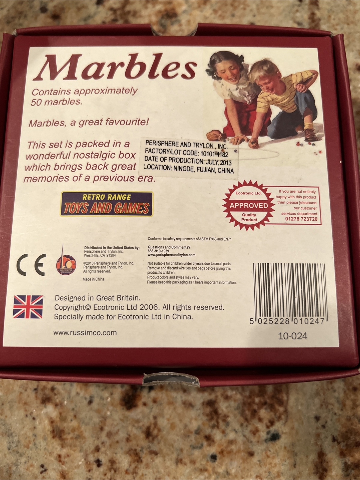 Marbles Retro Game of Approximately 50 Marbles