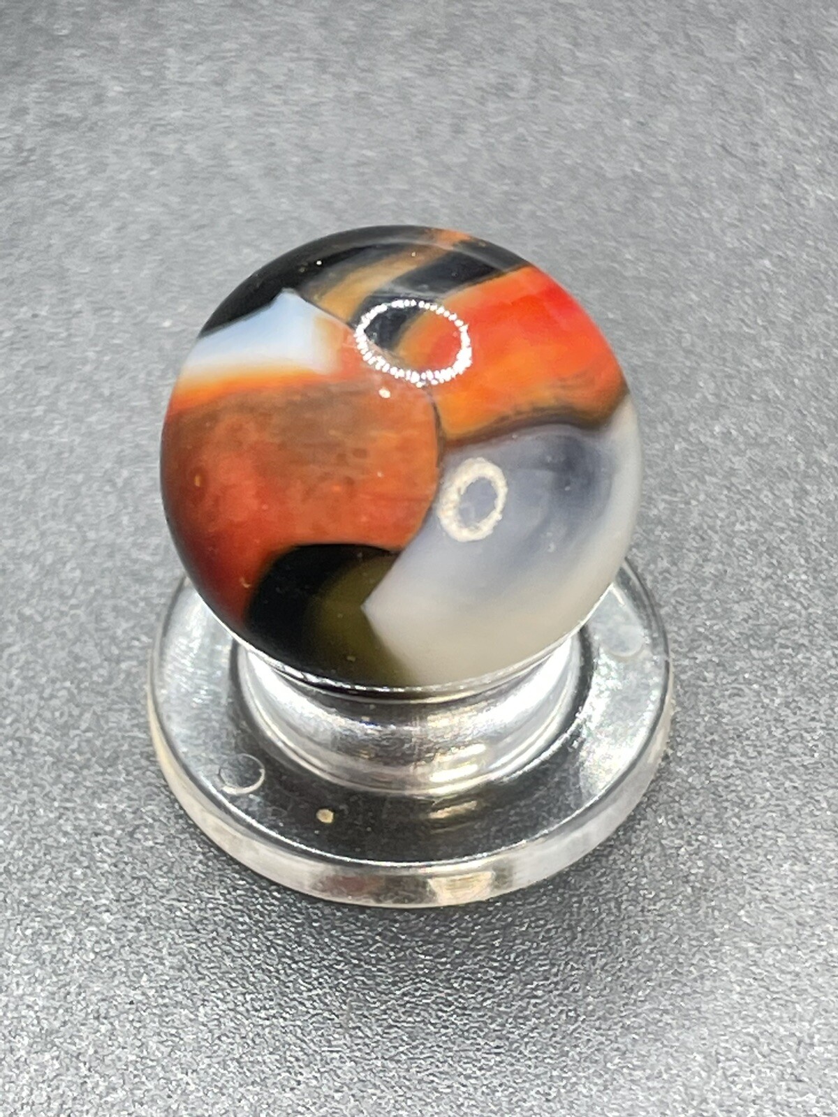 Peltier Rainbo Marble Multi Color Peltier Marble Vintage Marbles 0.629”