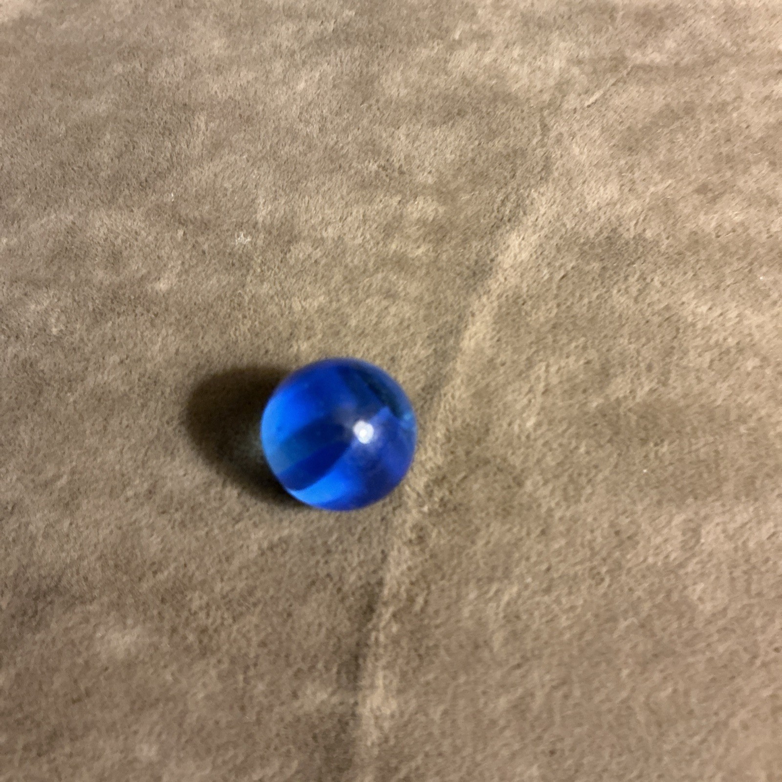 Vintage Blue Cat Size Small Machine Made Marble Reactive Glows Under Black Light