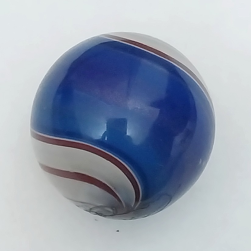 Retro 1994 Rolf Wald Art Glass Marbles American Flag Baddog Set Very Rare