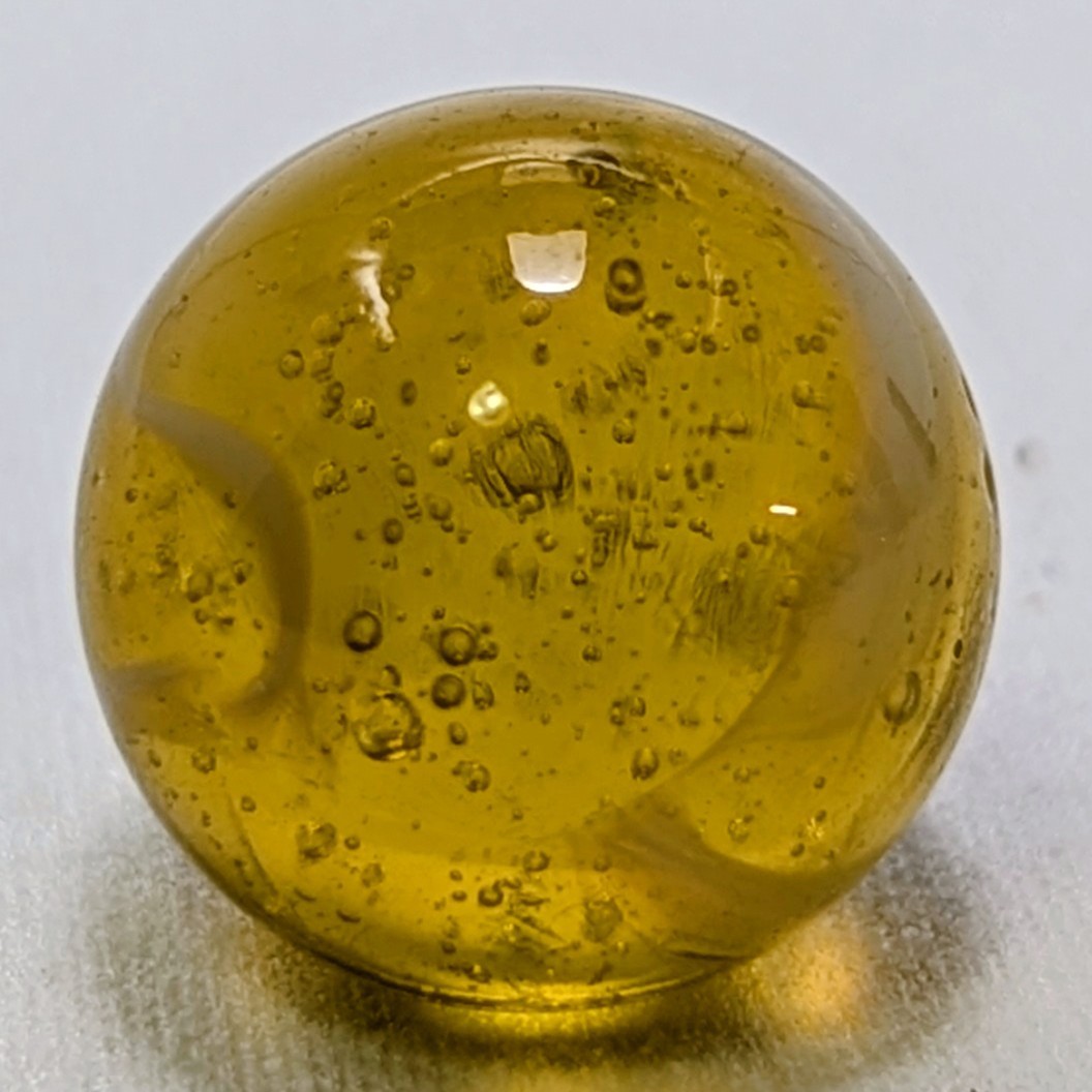 Peltier Glass Company Amber Slag Marble 5/8 Mint