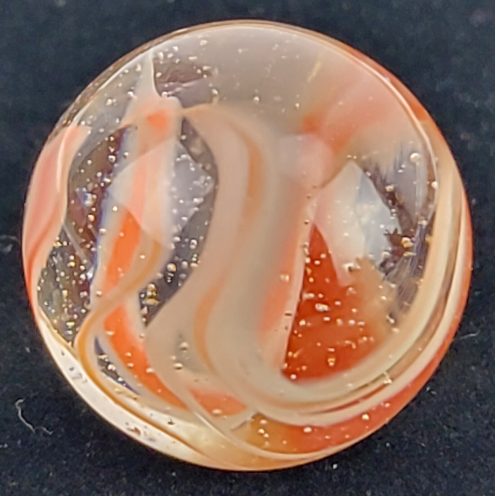 Vitro Agate Horseshoe Cats Eye Vintage Marble 6 Vane Caged Hybrid Shooter MINT!!