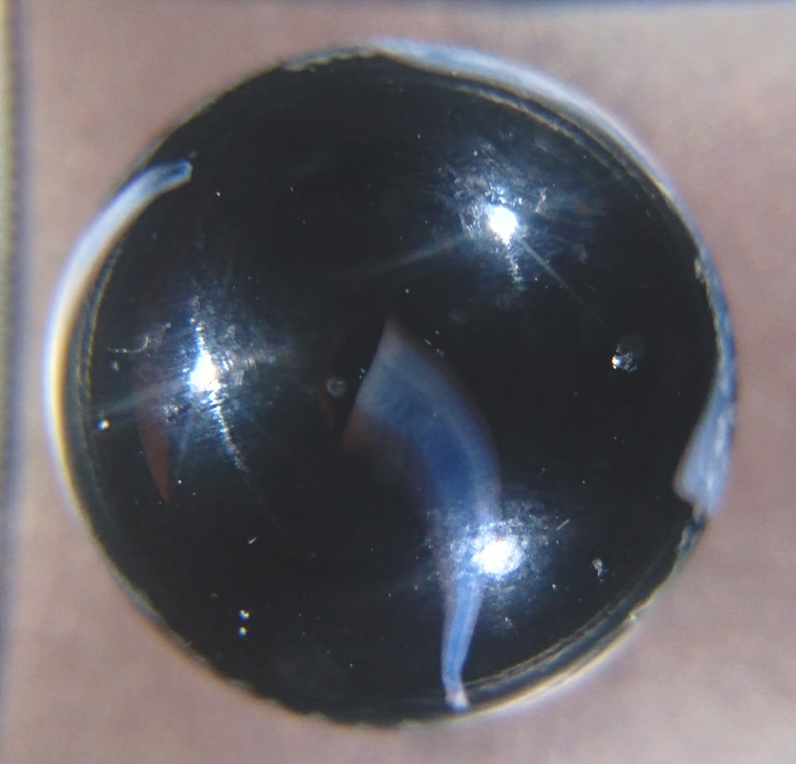 Antique Marbles .65 Ravenswood or Other WVS Opaque Black Blue Tan Ribbon