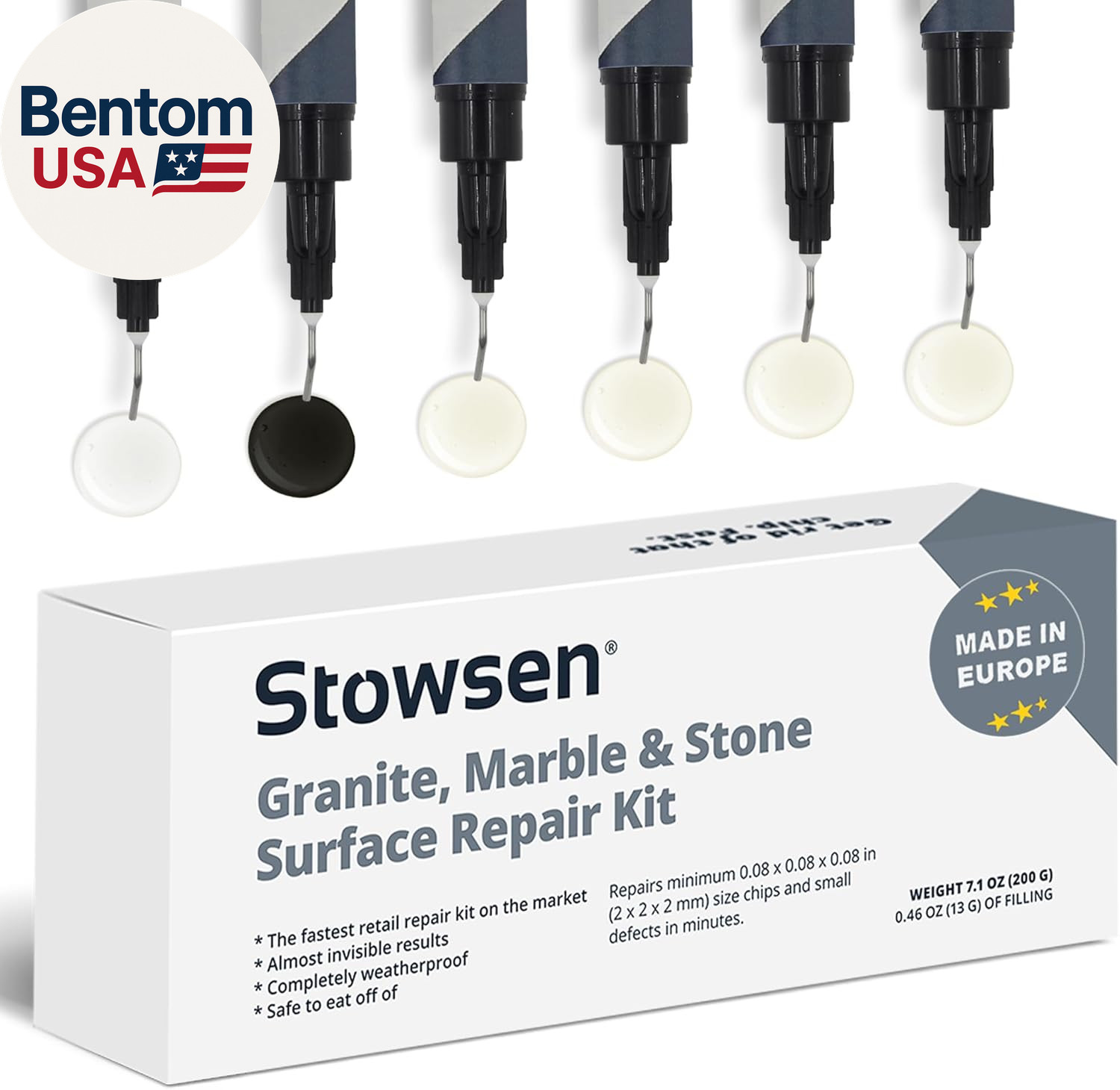 Granite, Marble & Stone Repair Kit – Fix Chips & Defects in Minutes | Restore Ti