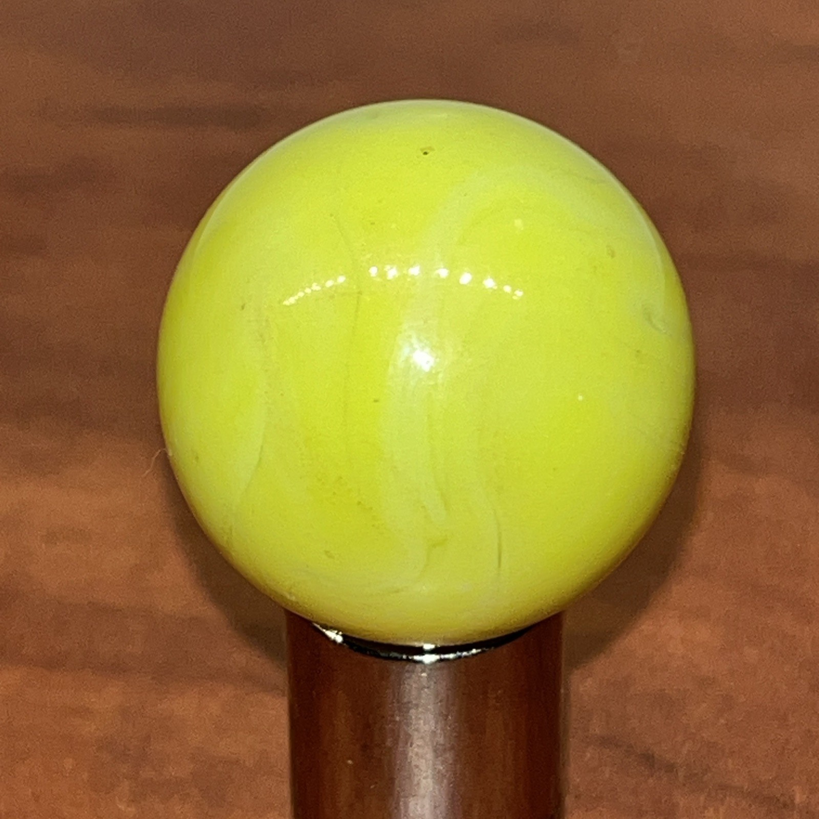 Vintage Shooter Marble .953 Light Green Glows Orangish/pinkish In UV Light (5)