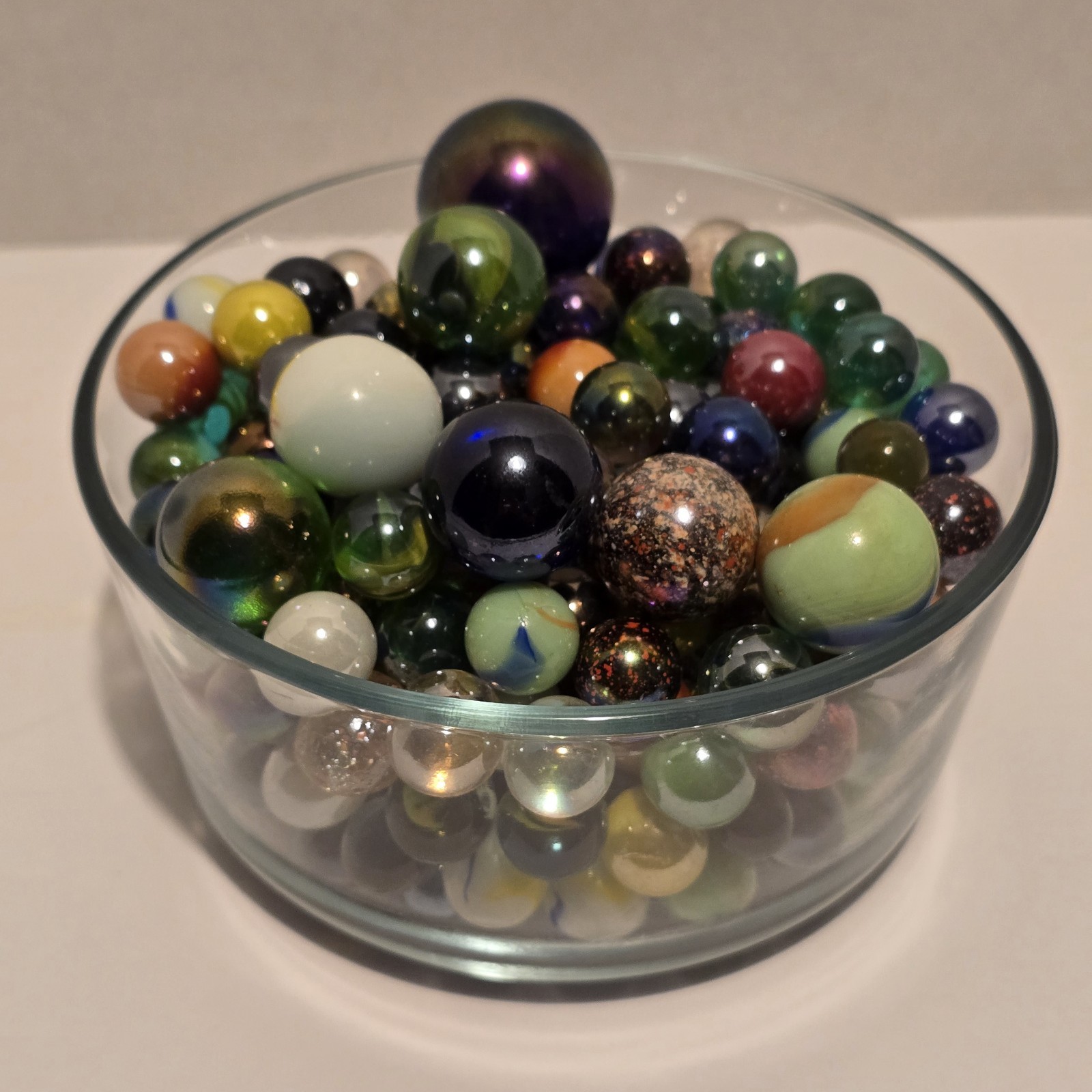 Vintage Marble Lot 150 Pieces Mixed Colors Sizes – Confetti Speckled Glass 3lbs