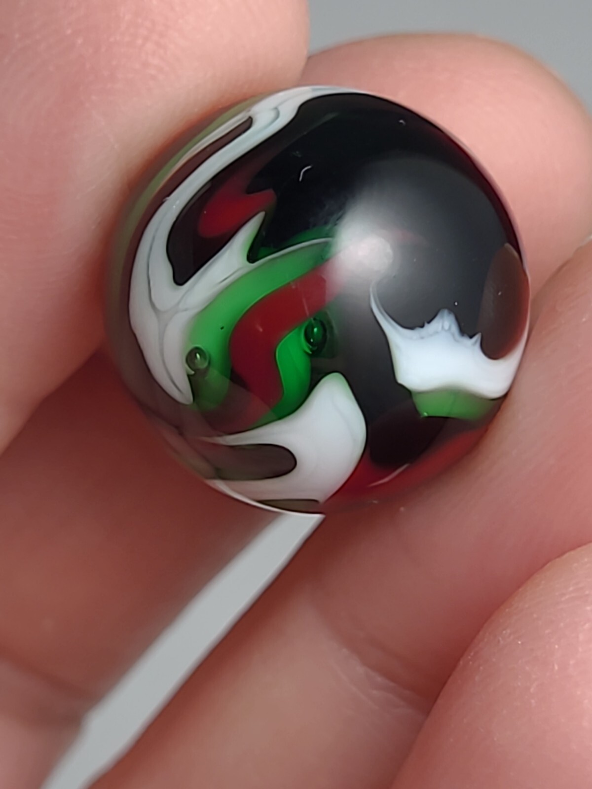 Contemporary Red Green White Brown Marble