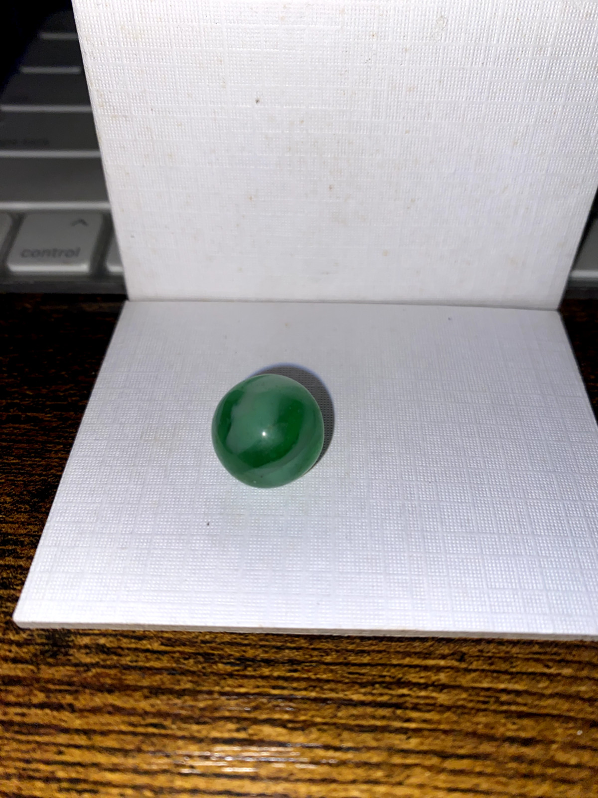 Jackson Marble Company 1945 Clear Glass With mint green Swirls 0.060