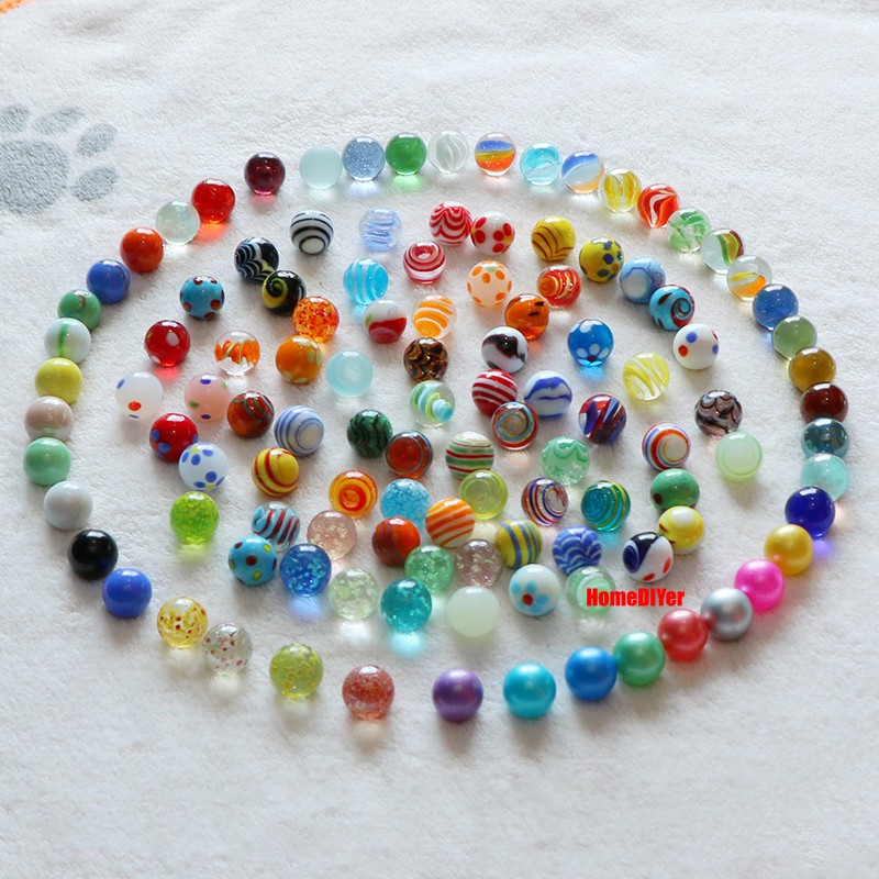 16-18mm Colorful Glass Marbles Kids’ Gifts Toys Games Craft DIY Decorative Balls