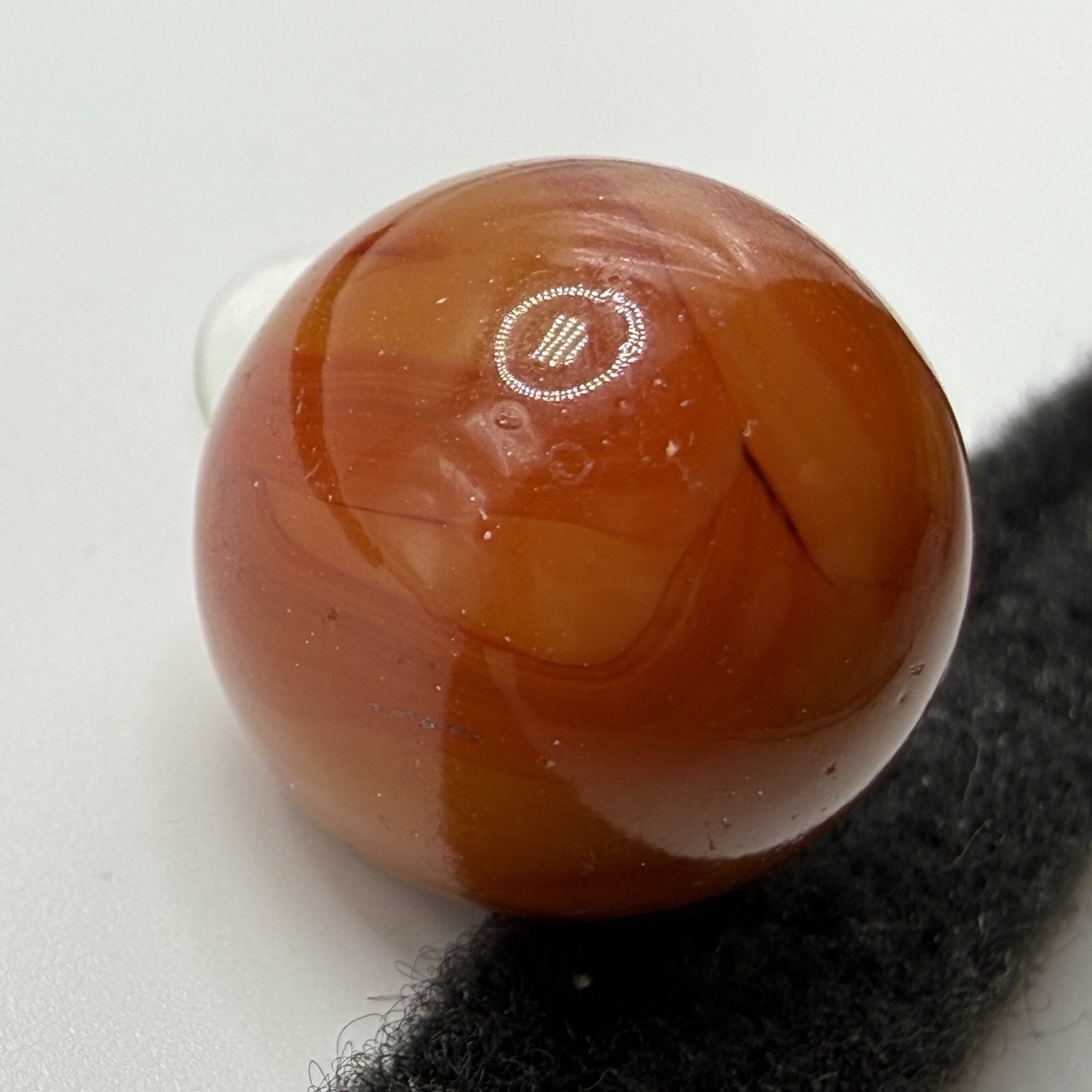CARAMEL Color WV Swirl Marble .61” NM Cairo Alley Akro Opaque Swirl