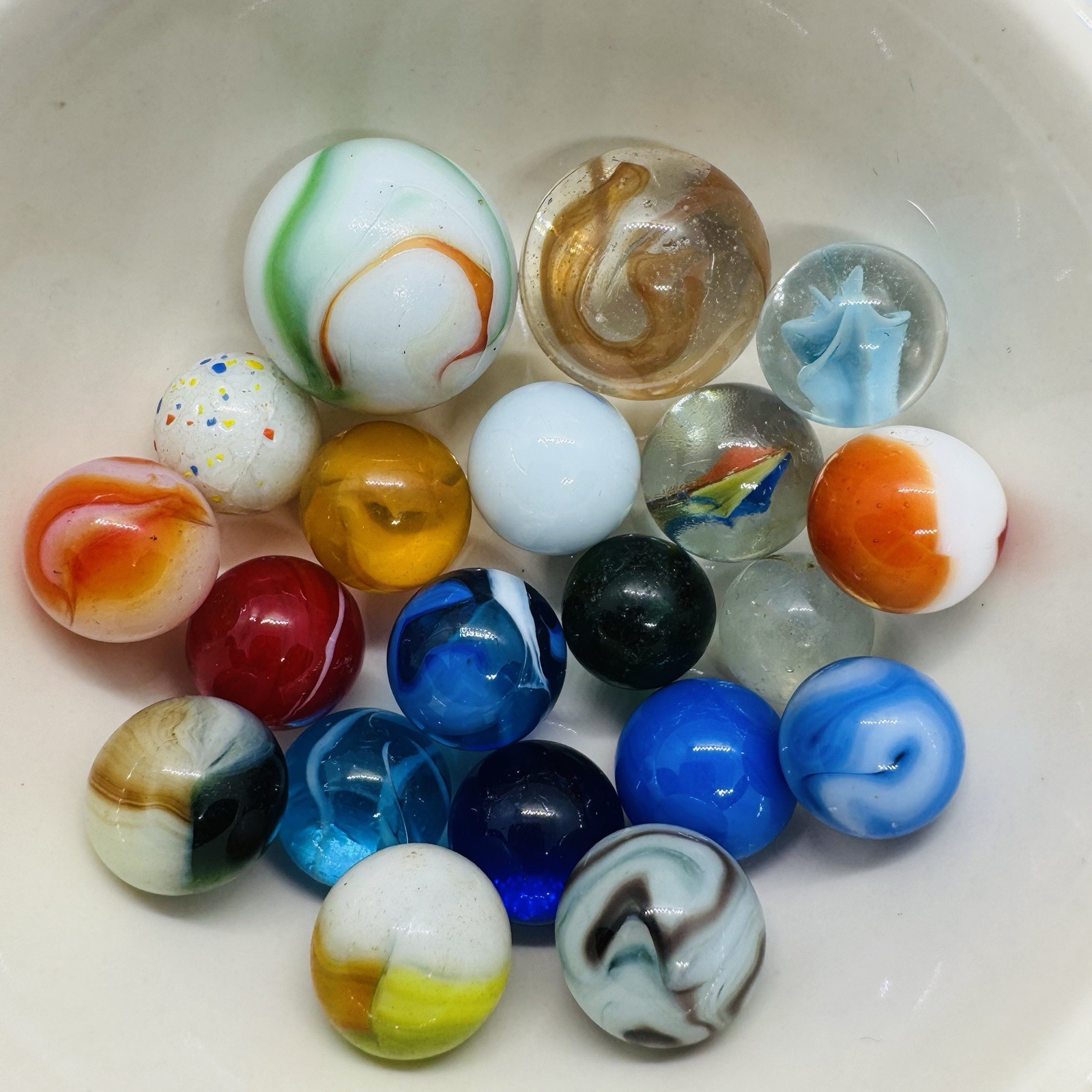 Vintage Marble Lot Of MARBLES UV Reactive Cadmium Uranium Lot #113