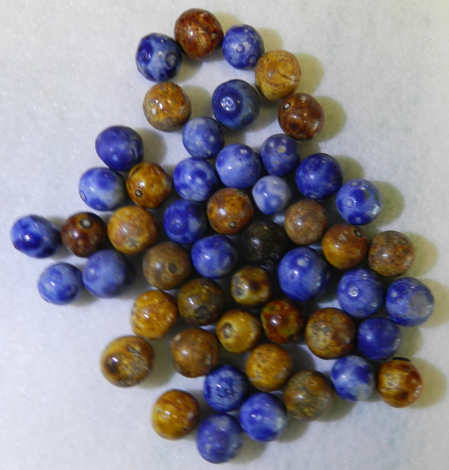 #19978m Vintage Group of 50 Small Sized Bennington Marbles .42 to .52 Inches