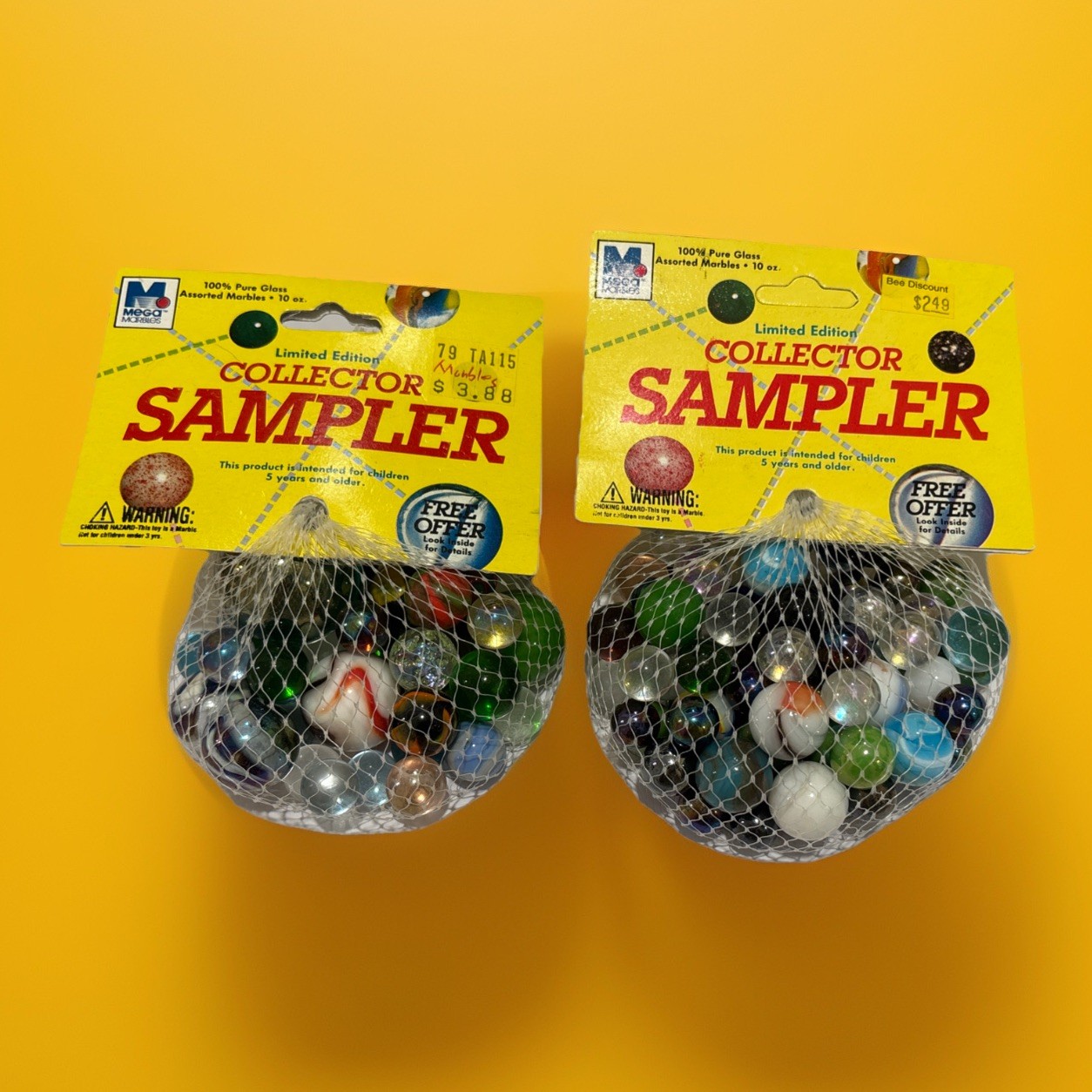 VTG Mega Marbles Limited Edition Collector Sampler *LOT OF 2* 10oz Each, New