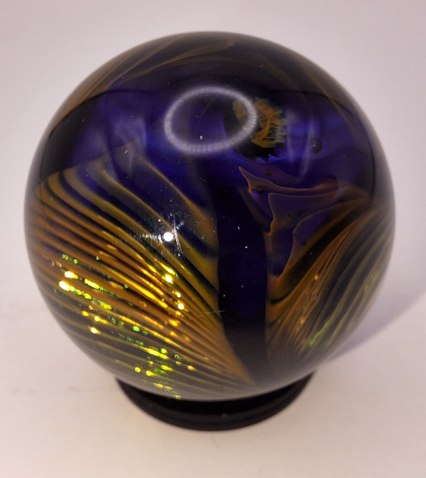 Fabulous Contemporary Signed Kevin O’Grady Art Glass Diochroic Marble…