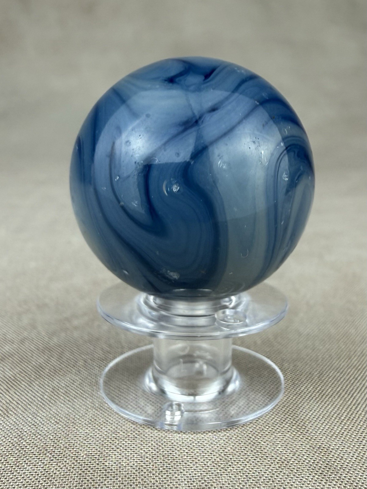 Vintage UV Uranium Shooter Marble- Swirl Glows- Jabo DAS 0.98” READ