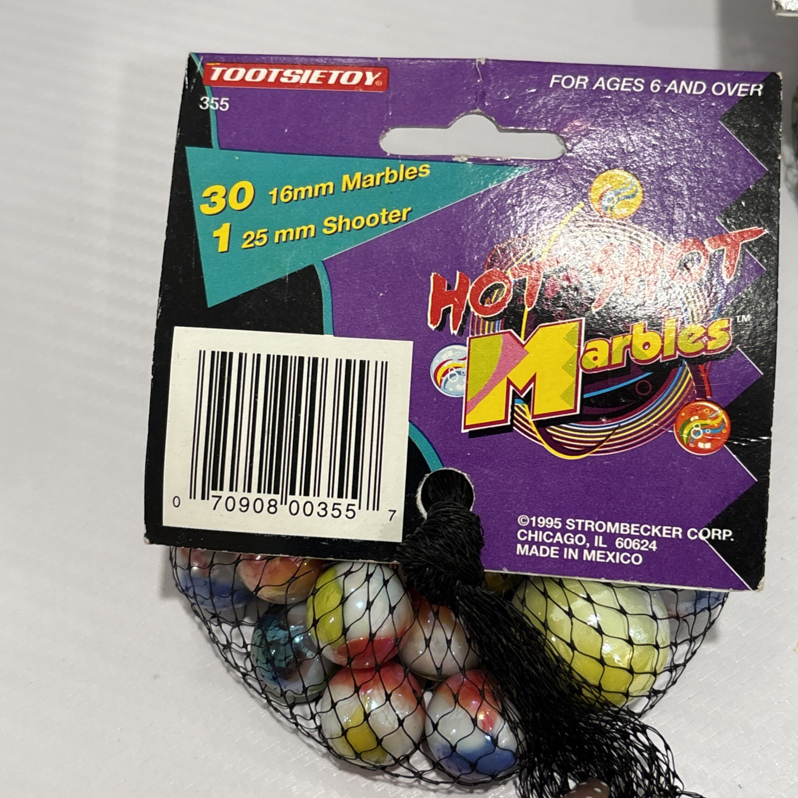Tootsie Toy Hot Shot LOT OF 2 Vintage Shooter Marbles 2x 30- 16mm And 1- 25mm