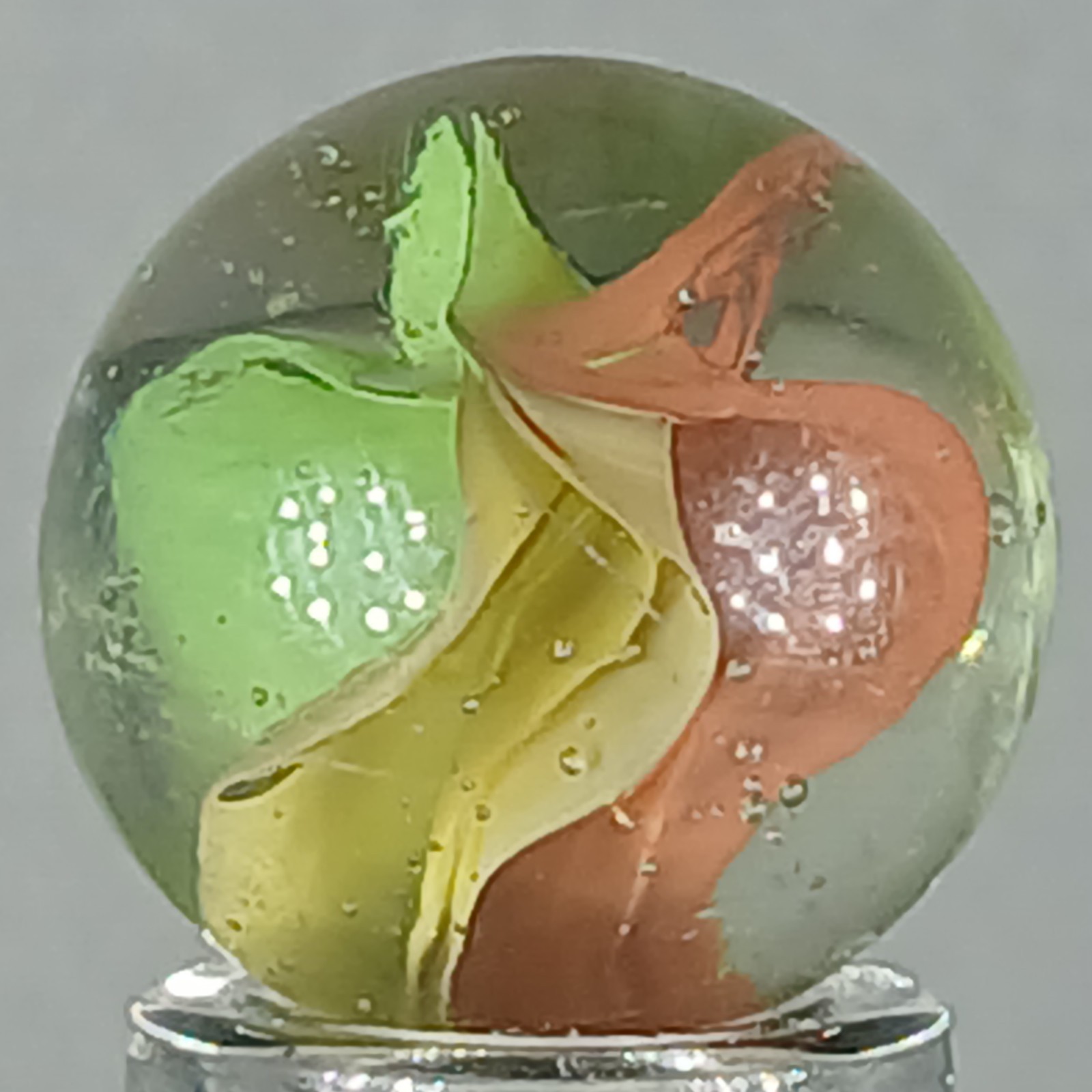 Vintage Imported Hybrid Cat’s Eye Marble .60 Inches Near-Mint Condition