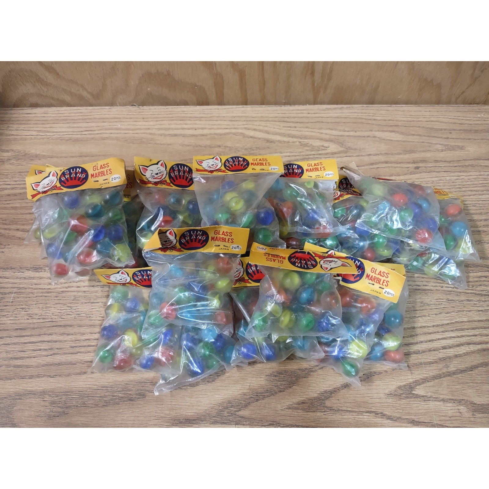 Vintage Sun Brand Glass Marbles Japan Import 20 ct Cats Eye New 1 – 26 Available