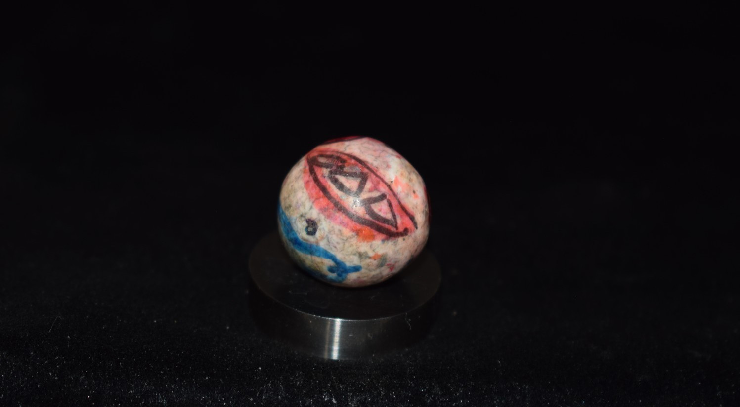 👩🏻Victorina Era Antique hand painted, fruit 🍎🍐🍒🍉clay art marble size .781″