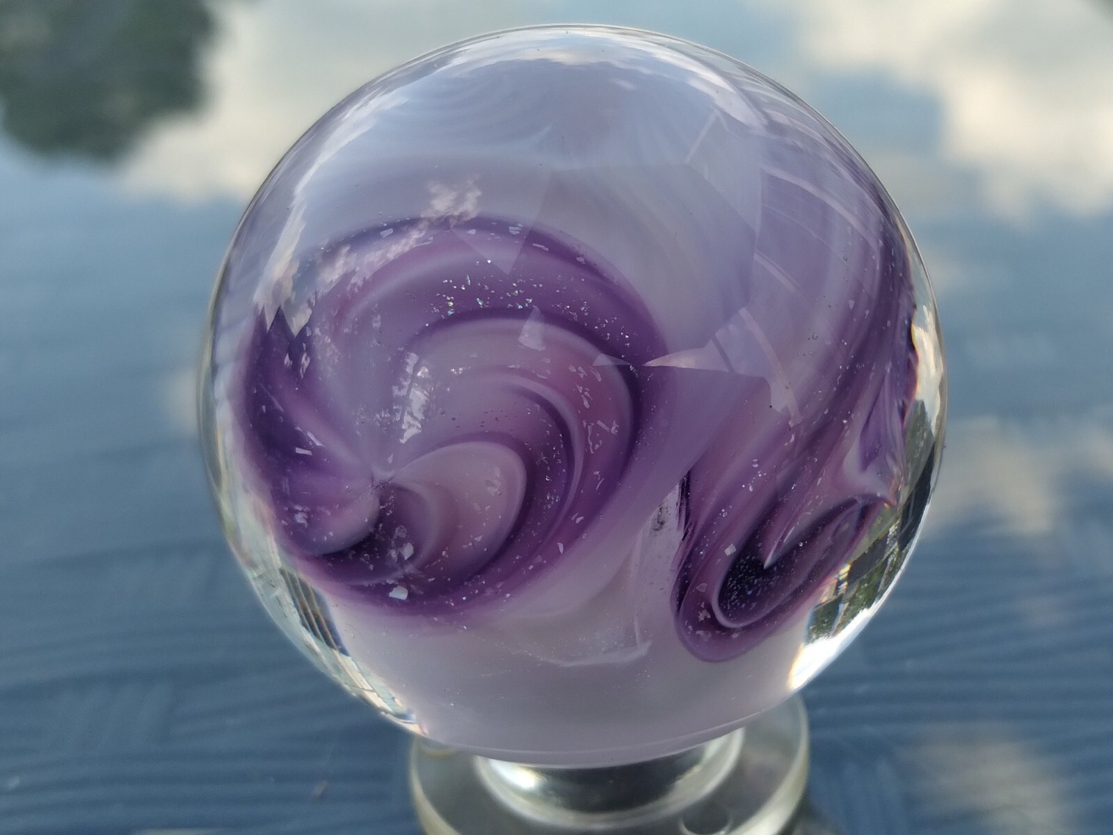Brett Young Hot House Glass Purple Rerun 1 3/4″ marble