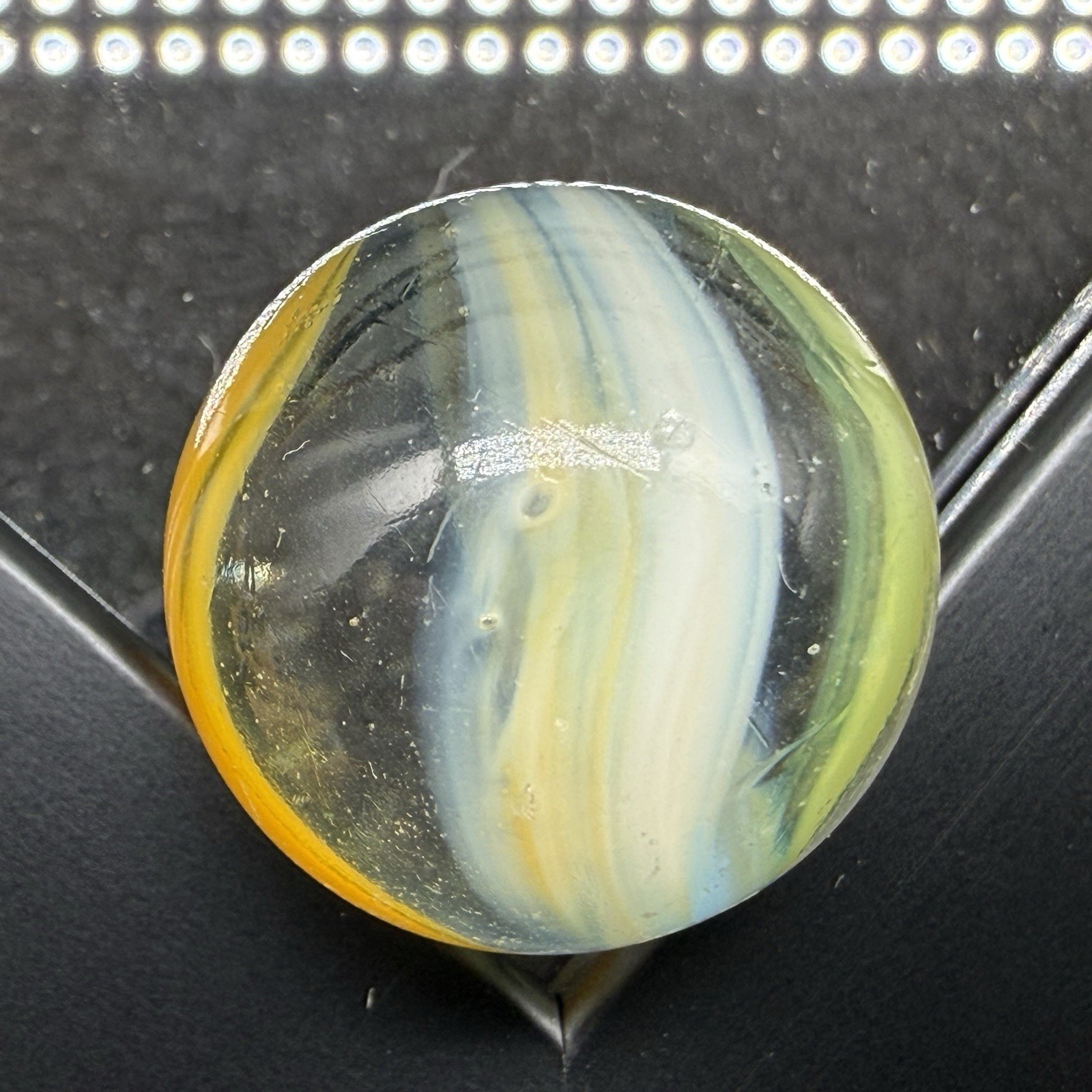 AMAZING Clear Multi Color Caged Cat Eye Shooter .80” NM+ Possibly Vitro