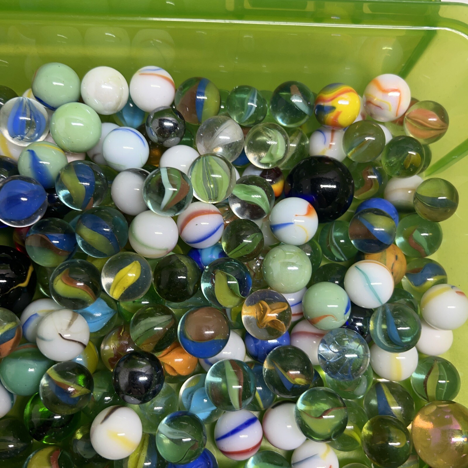 ESTATE FINDS Marbles Large Variety Lot Great Pieces Unsearched See Pictures 7lbs
