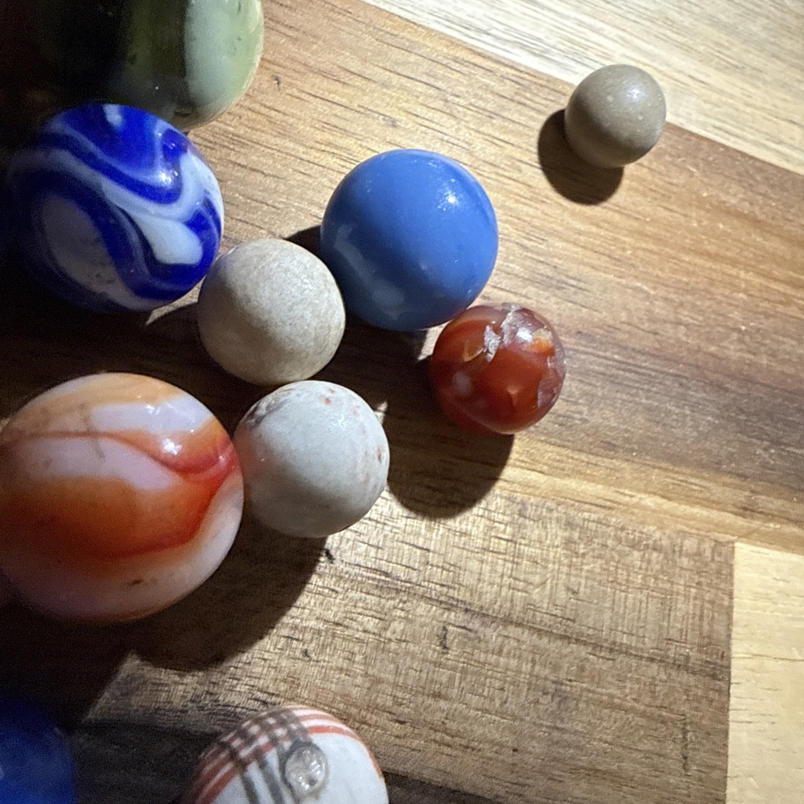 Antique Victorian Clay/ Glass Marbles Lot