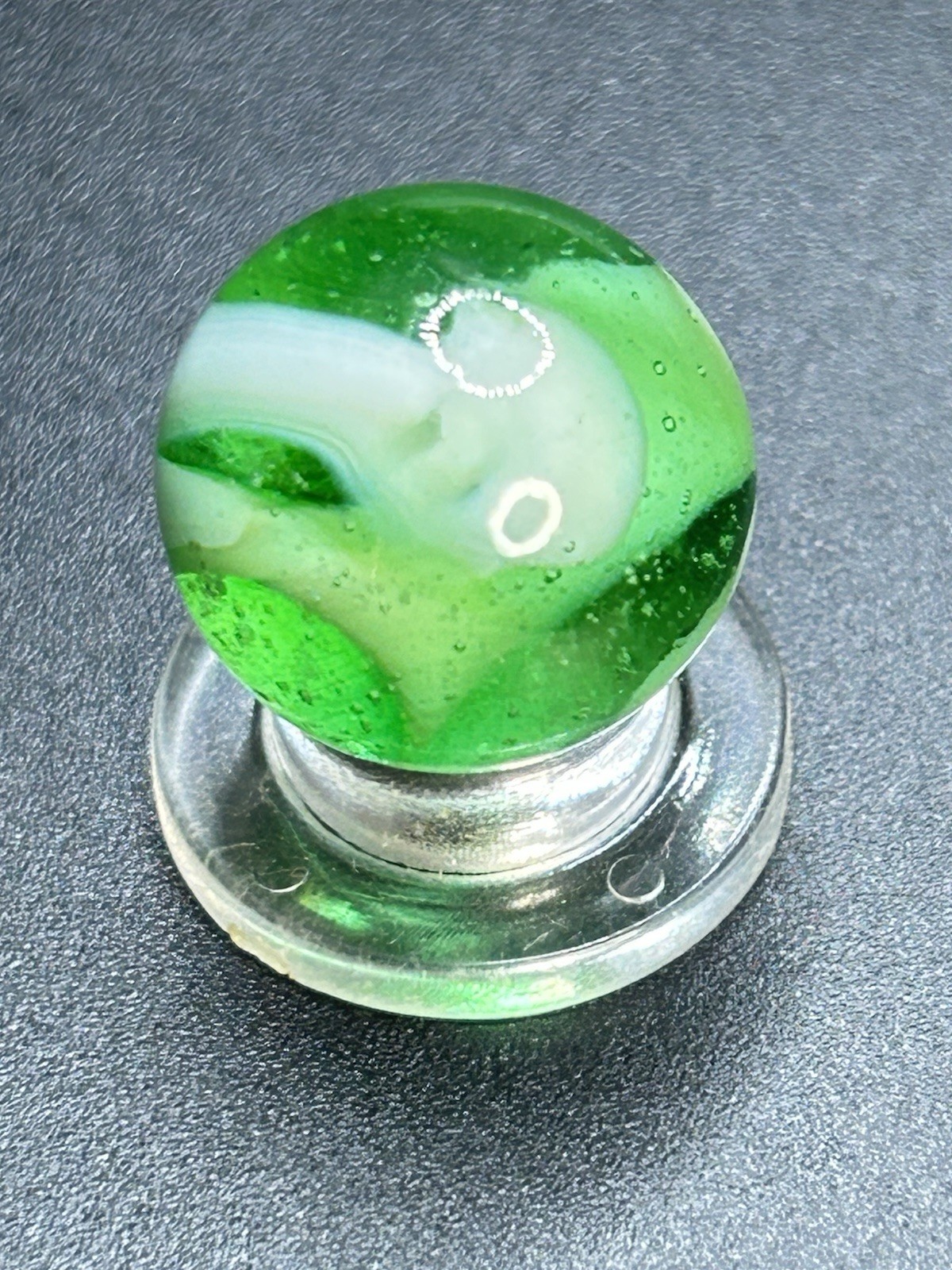 Vintage Davis Marble Works UV Active Swirl Marble 0.629”