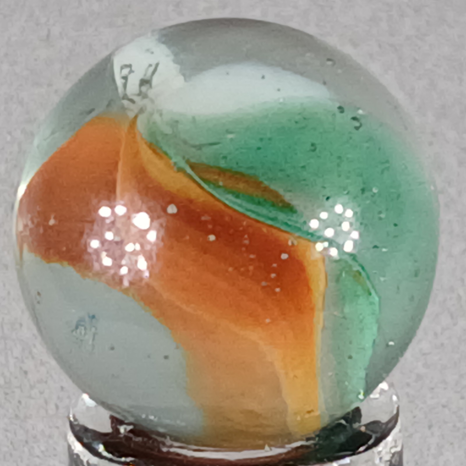 Vintage Imported Hybrid Cat’s Eye W/ Aventurine .60 Inches Near-Mint Condition