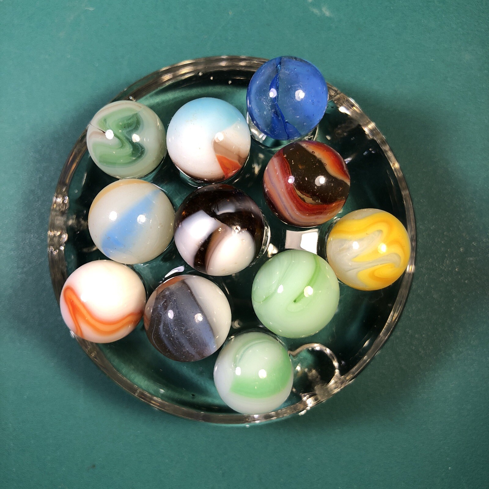 Vintage Marbles | Approximately 1/2″ | Lot Of 11 | Nice Patterns | Lot #405