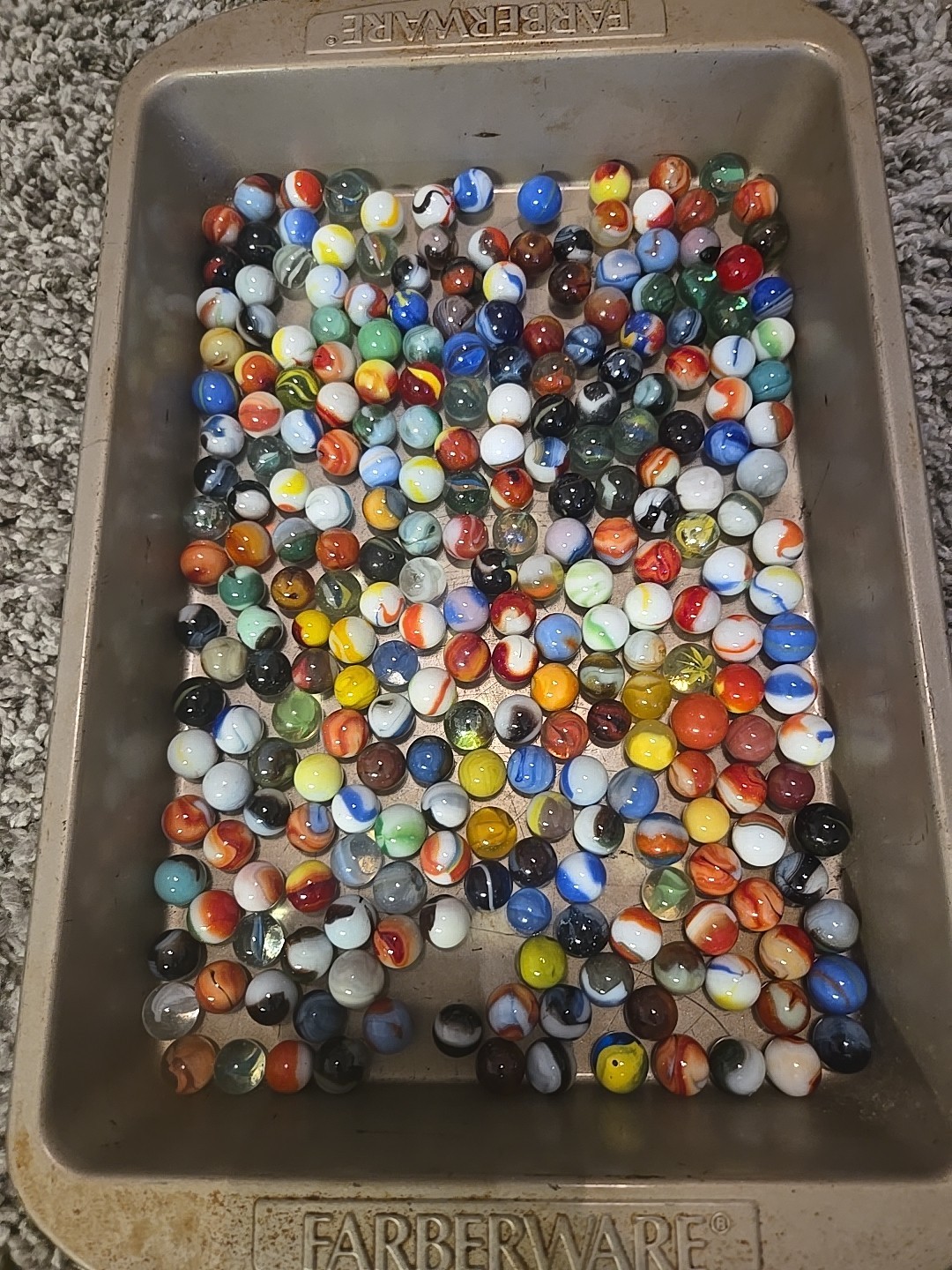 2 Ibs 12 Oz Assorted Vintage Glass Marbles – Lot #17