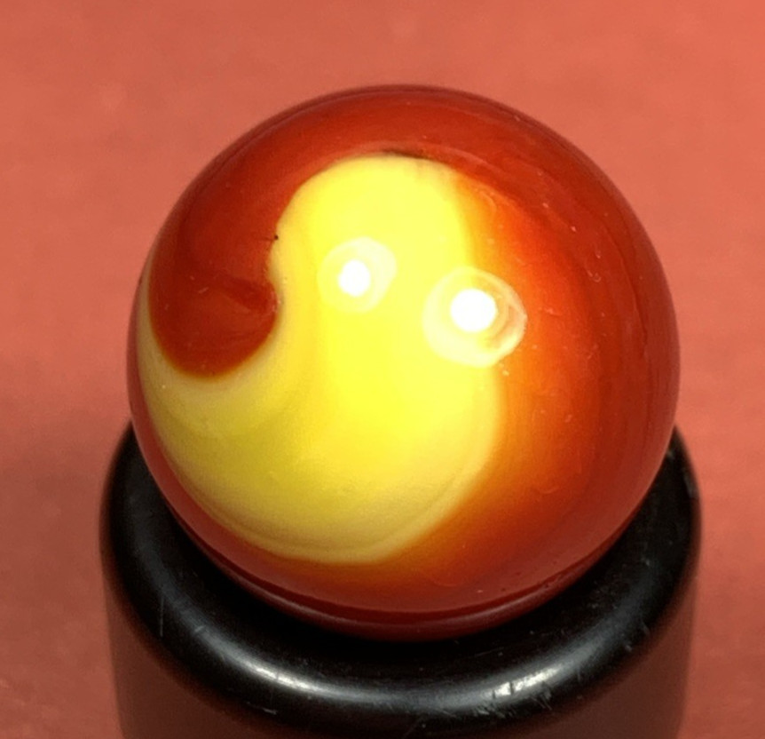 NICEST ON EBAY ! KETCHUP & MUSTARD AGATE CANDY APPLE RED CORKSCREW .58 BOX02/129