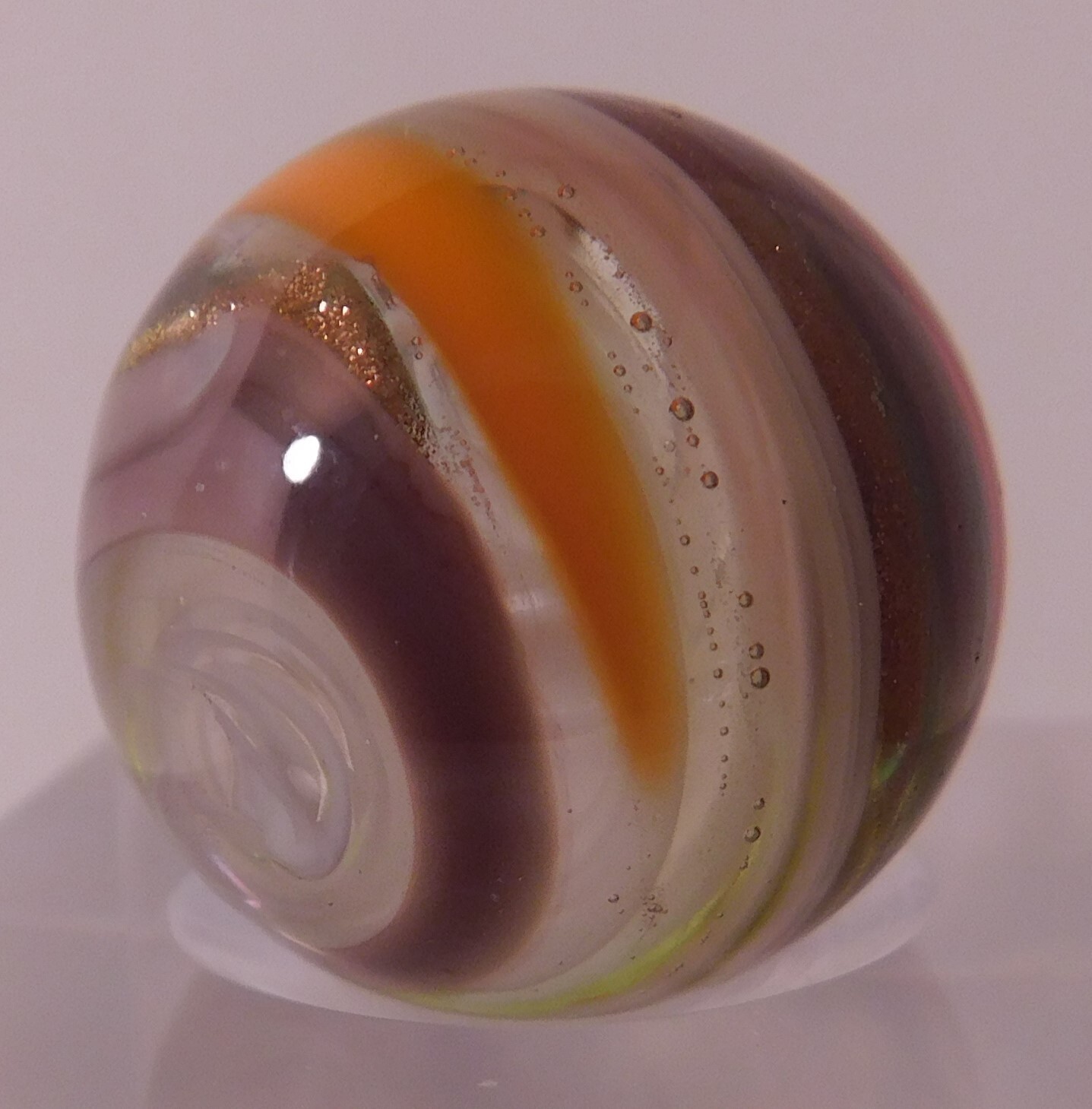 A Dazzling NEW John Hamon Miller Handmade CORKSCREW 20 MM = 13/16″ Dia. MARBLE
