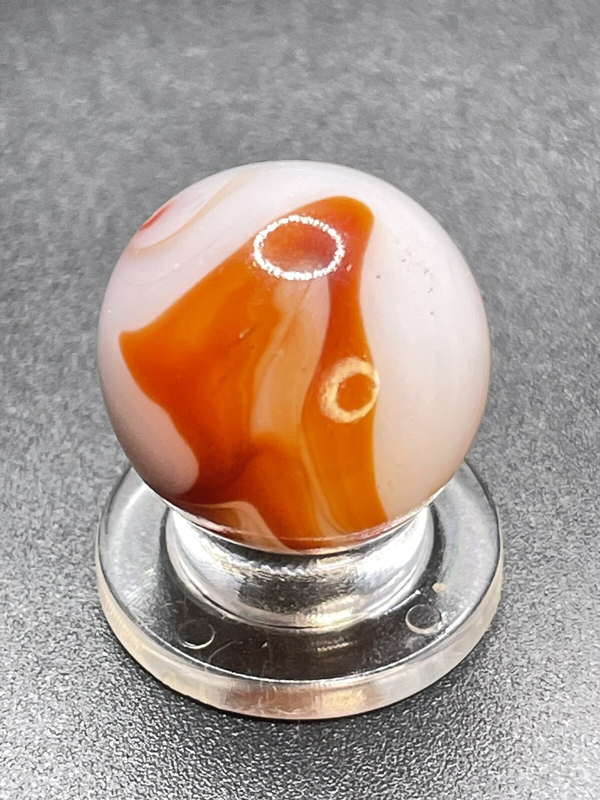 Alley Shooter Flame Swirl Marble Vintage Marbles 0.669”