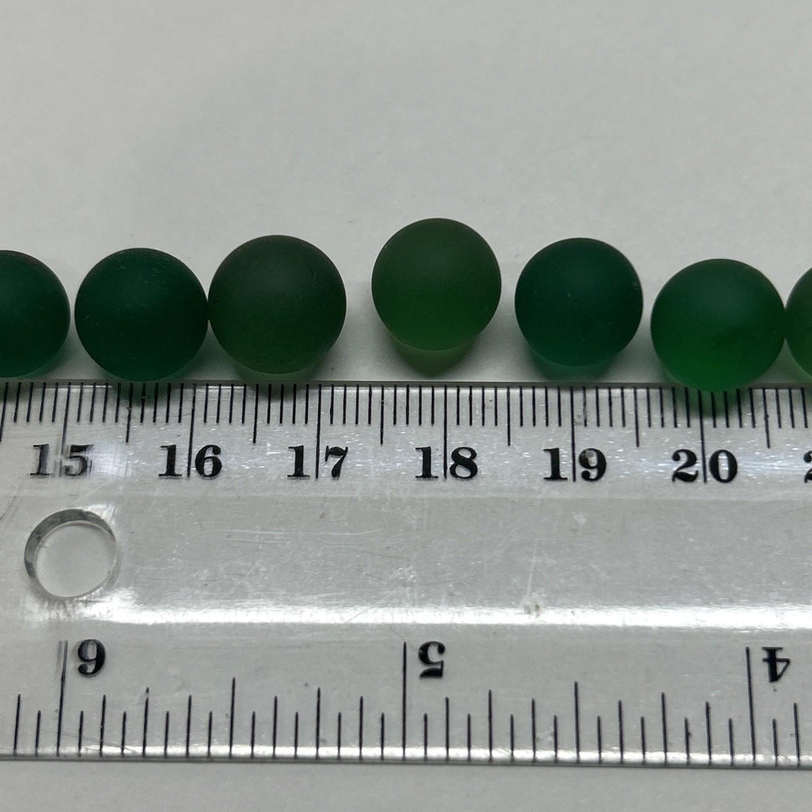 Lot Of 27 Tiny Antique Marble- 24 Green, 1 Orange, 2 Multi **Read