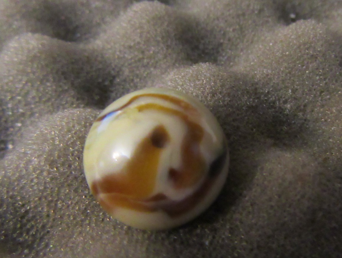 BEAUTIFUL VINTAGE ALLEY AGATE SWIRL MARBLE- Tan/Brown 11/16″