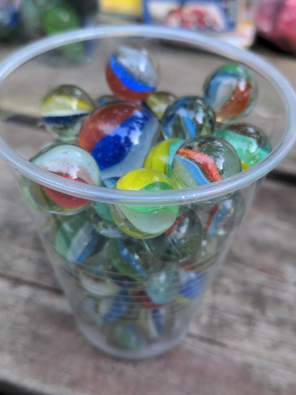 VTG Marbles Lot Cats Eye Mixed 50 pcs Lot Glass Swirl Multicolor 1/6