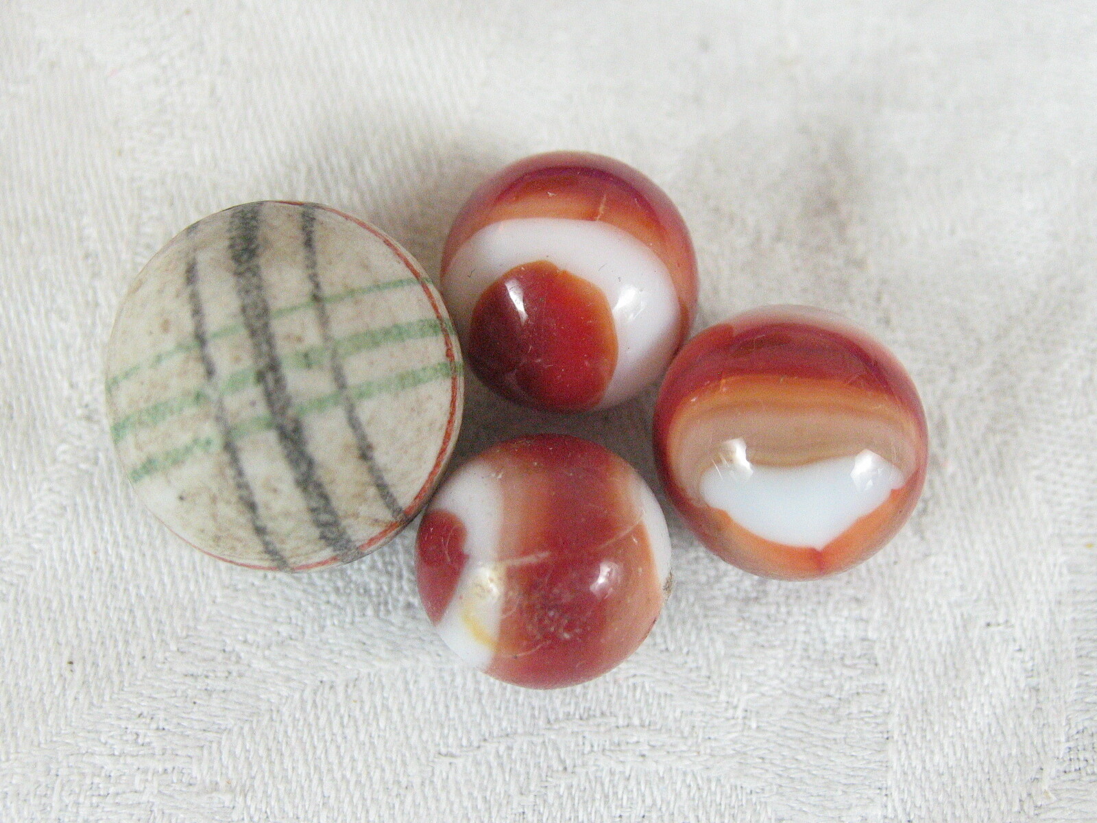 Vintage China Clay & Other Glass Swirl Marbles Collection 106 Total