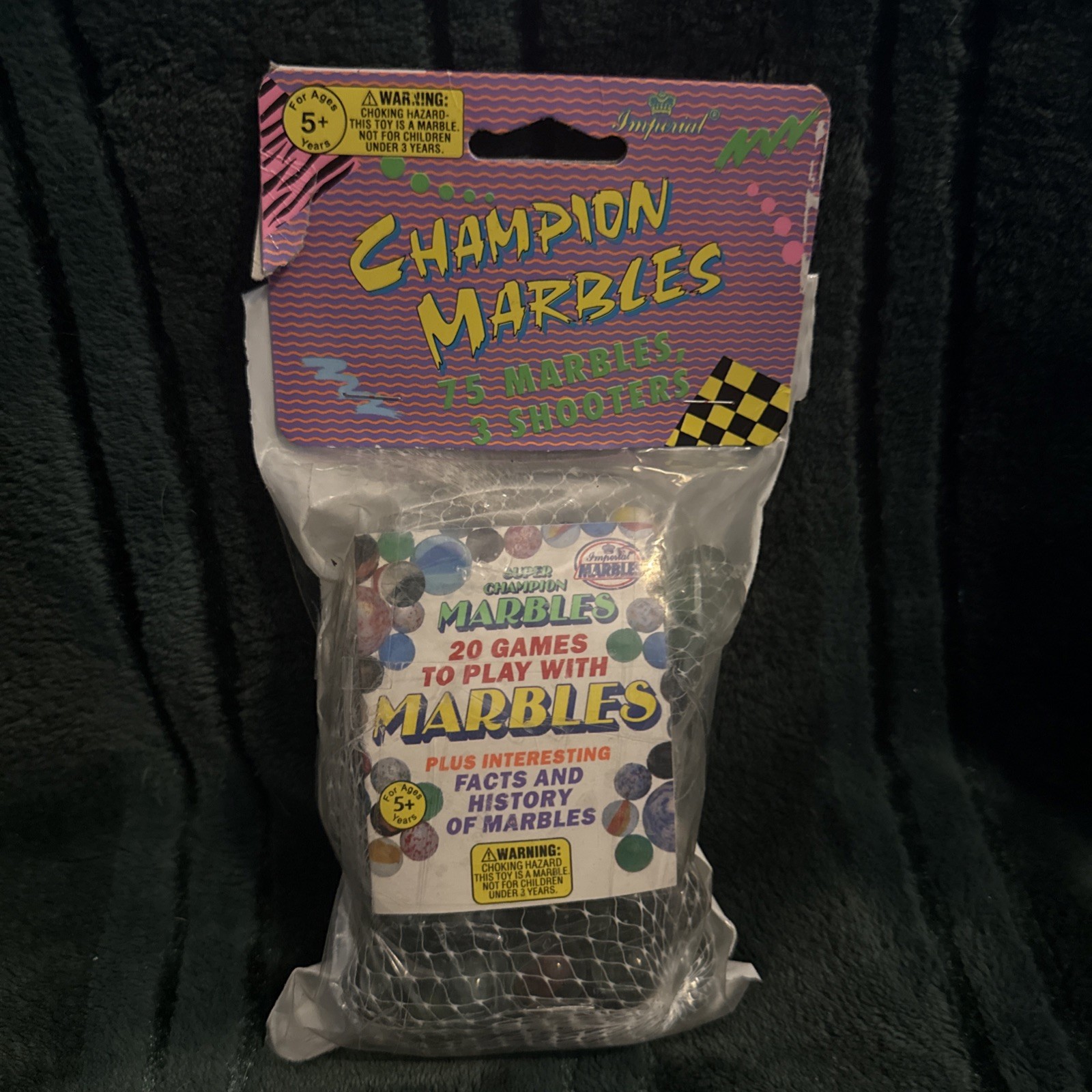 Vintage Champion Marbles 75 Marbles And 3 Shooters