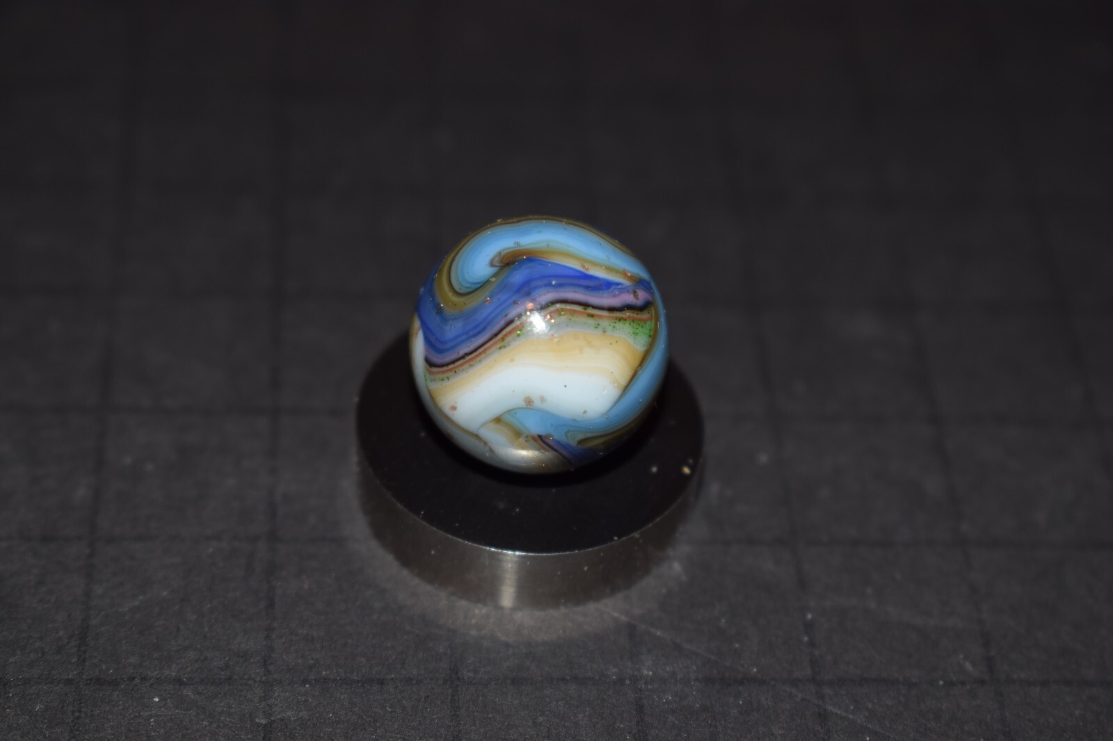 JABO/DAS Buddys Run Adventure Swirl Toy Marble Size .734″=47/64″ =18mm Mint