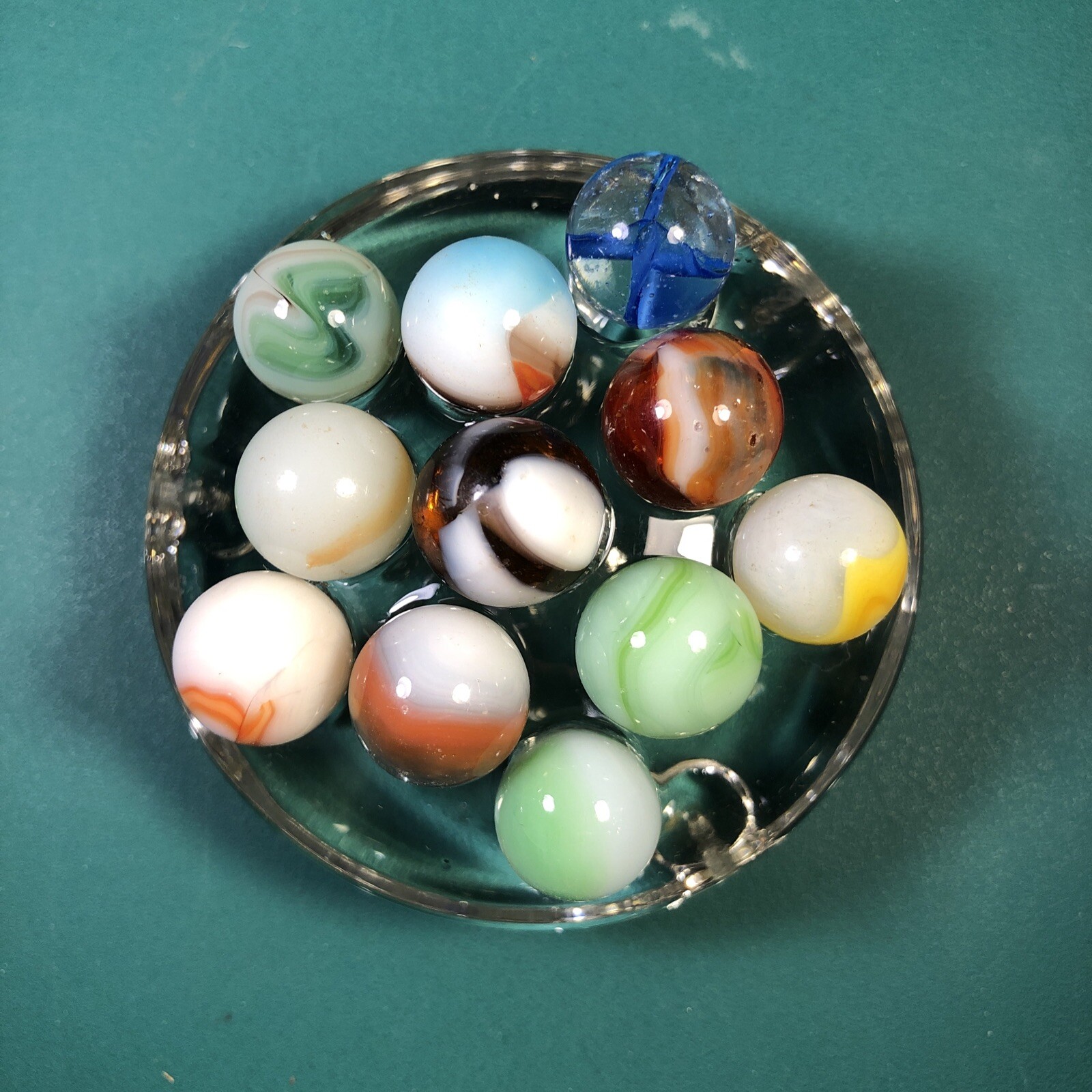 Vintage Marbles | Approximately 1/2″ | Lot Of 11 | Nice Patterns | Lot #405